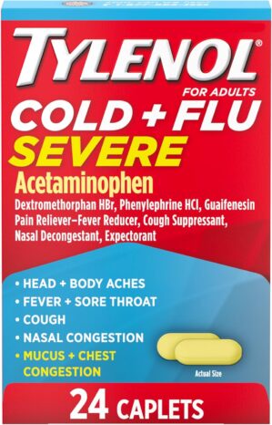 Tylenol Cold + Flu Severe Caplets, ...