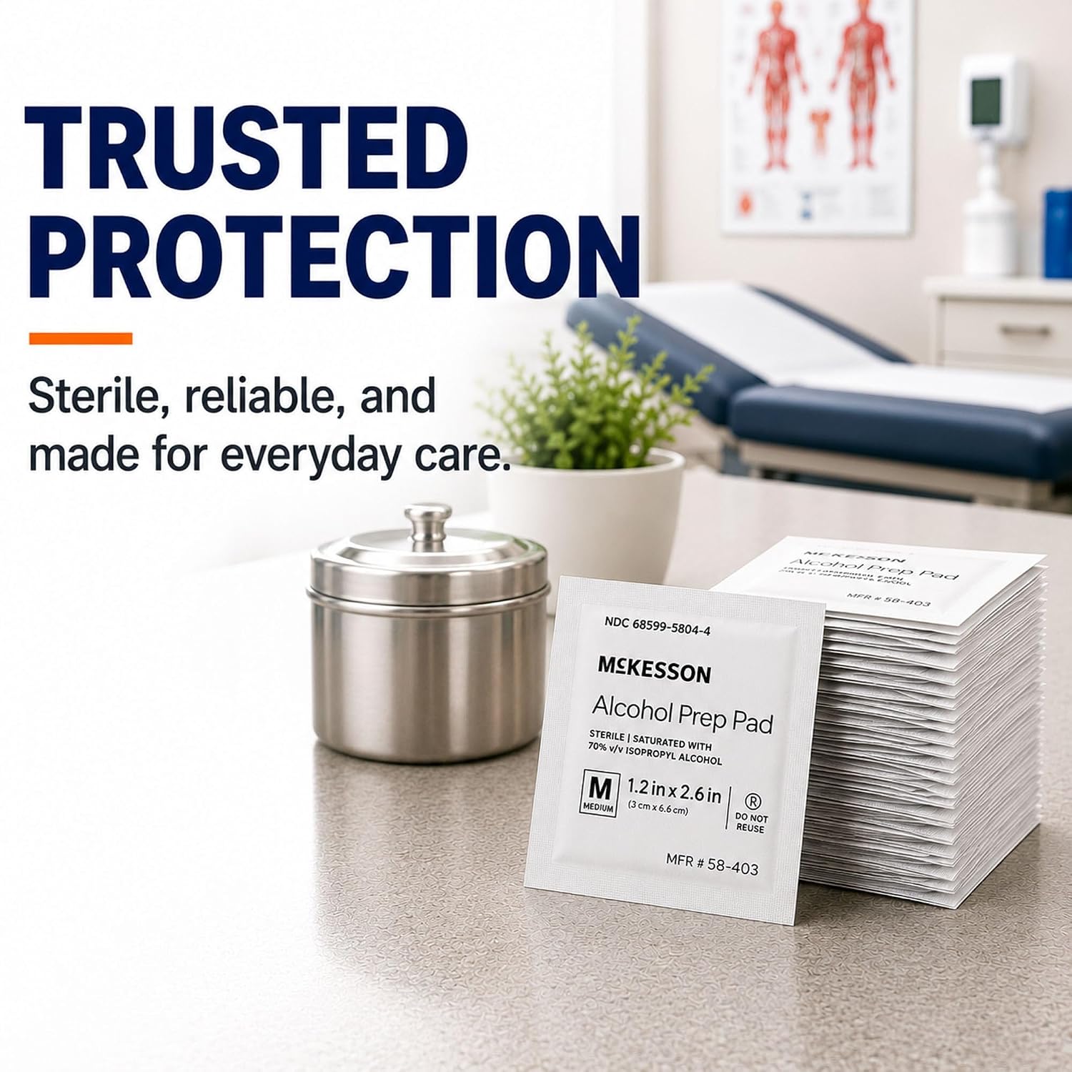 McKesson Alcohol Prep Pads, Sterile, Medium Size, 2-Ply, First Aid, 200 ct | Individually Wrapped Wipes, 70% Isopropyl Alcohol, Medical Grade, Individual Packet - Image 7