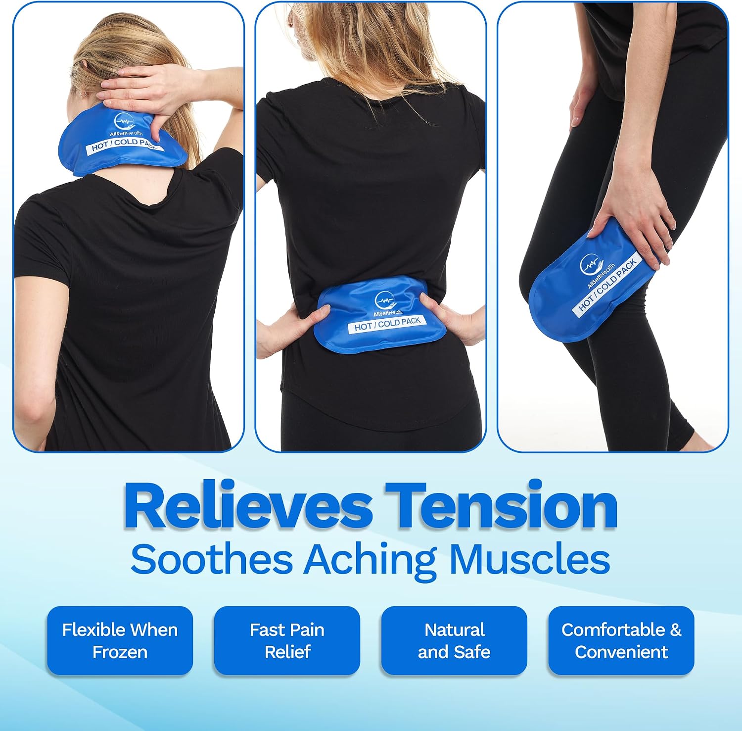 4 Pack Reusable Ice Packs for Injuries, Soft Gel Ice Packs for Sprains - Image 4