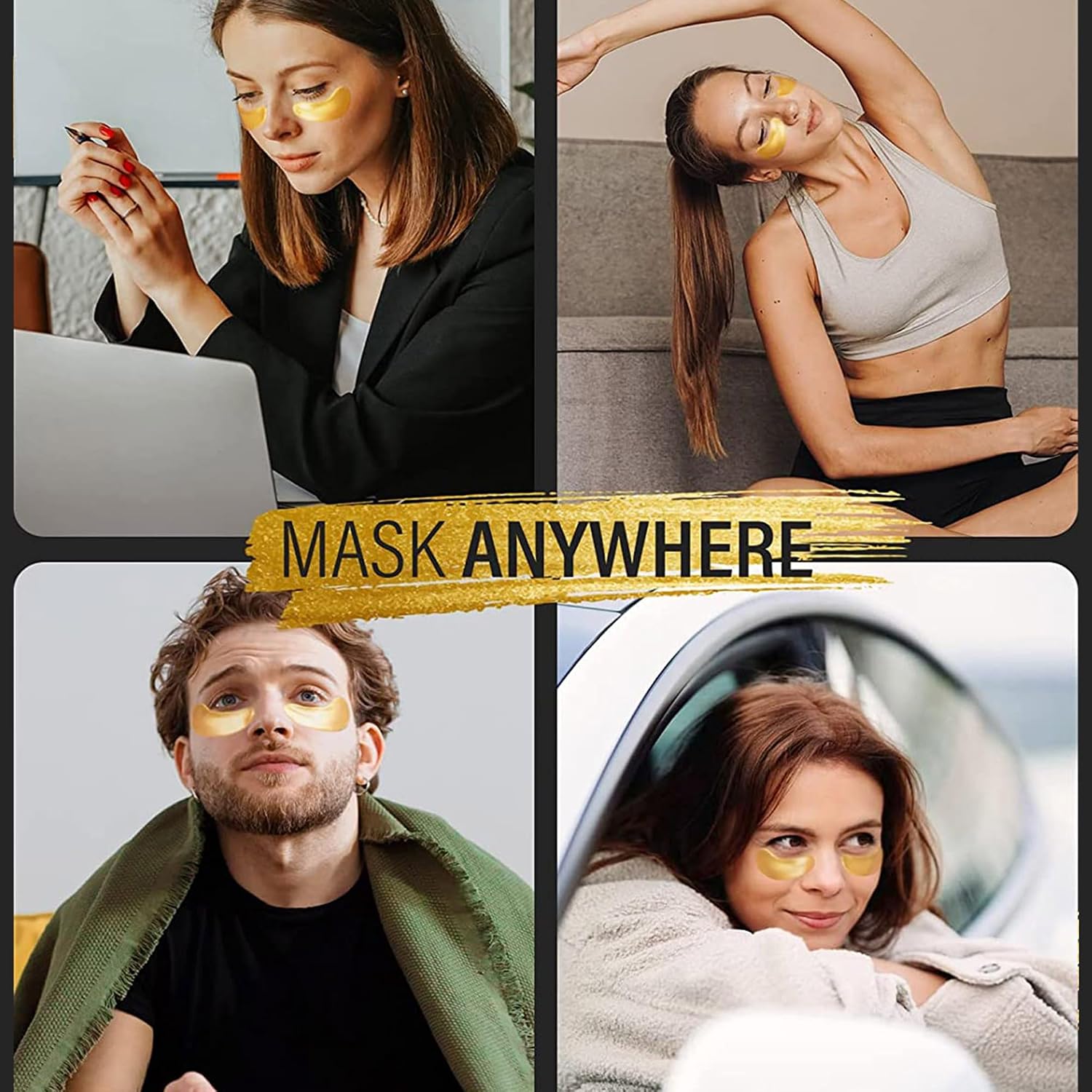 Maskiss 24K Gold Under Eye Patches (15 Pairs), Eye Mask, Collagen Skin Care Products, Eye Patches for Puffy Eyes, Eye Masks for Dark Circles and Puffiness - Image 7