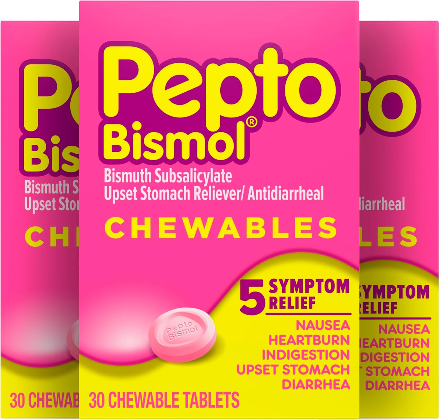 Pepto Bismol Chewable Tablets, Upse...