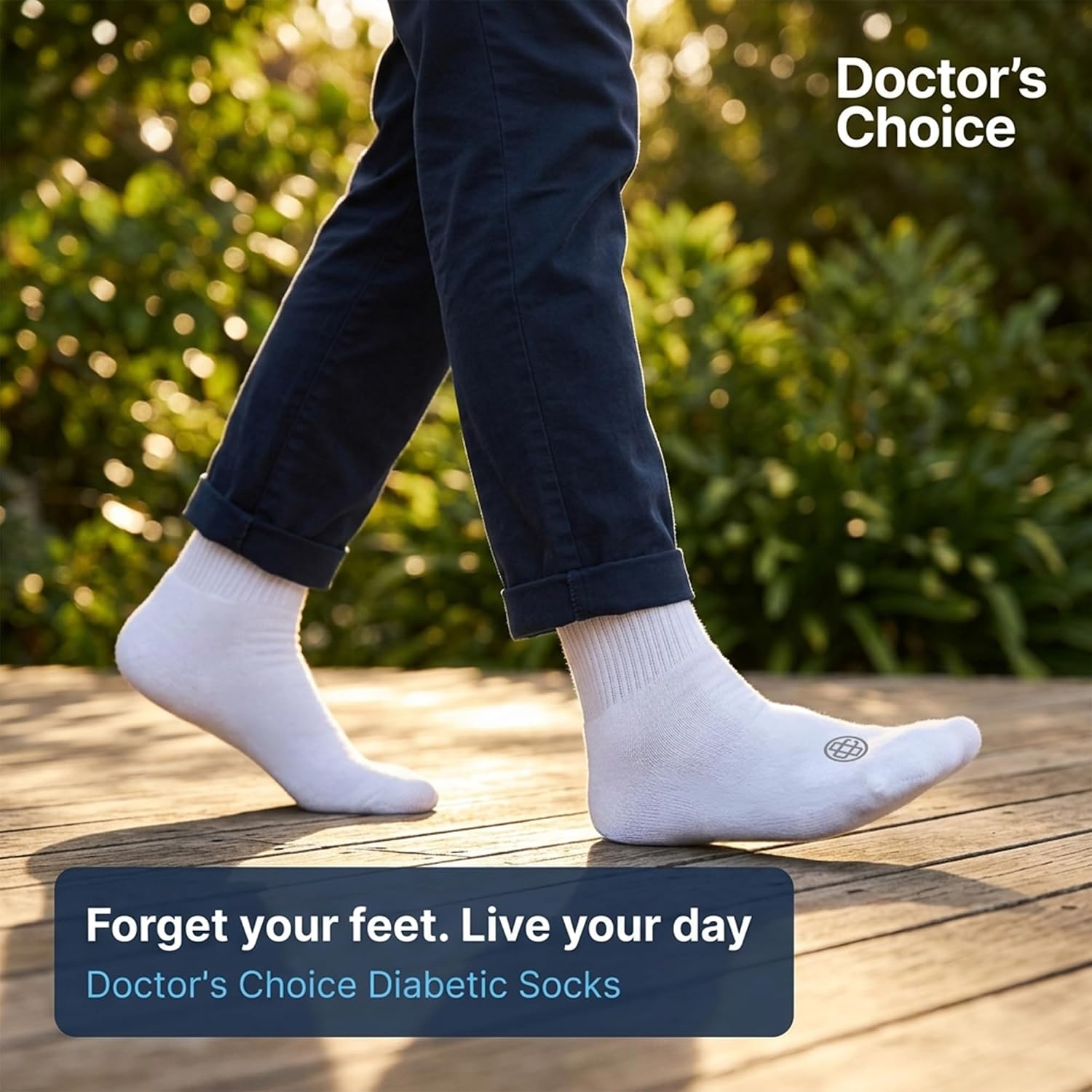 Doctor's Choice Diabetic Crew Socks for Men, Non-Binding Top, 4 Pairs | Seamless Toe, Fully Cushioned Footbed, Moisture-Wicking Fabric, Four-Way Stretch - Image 8