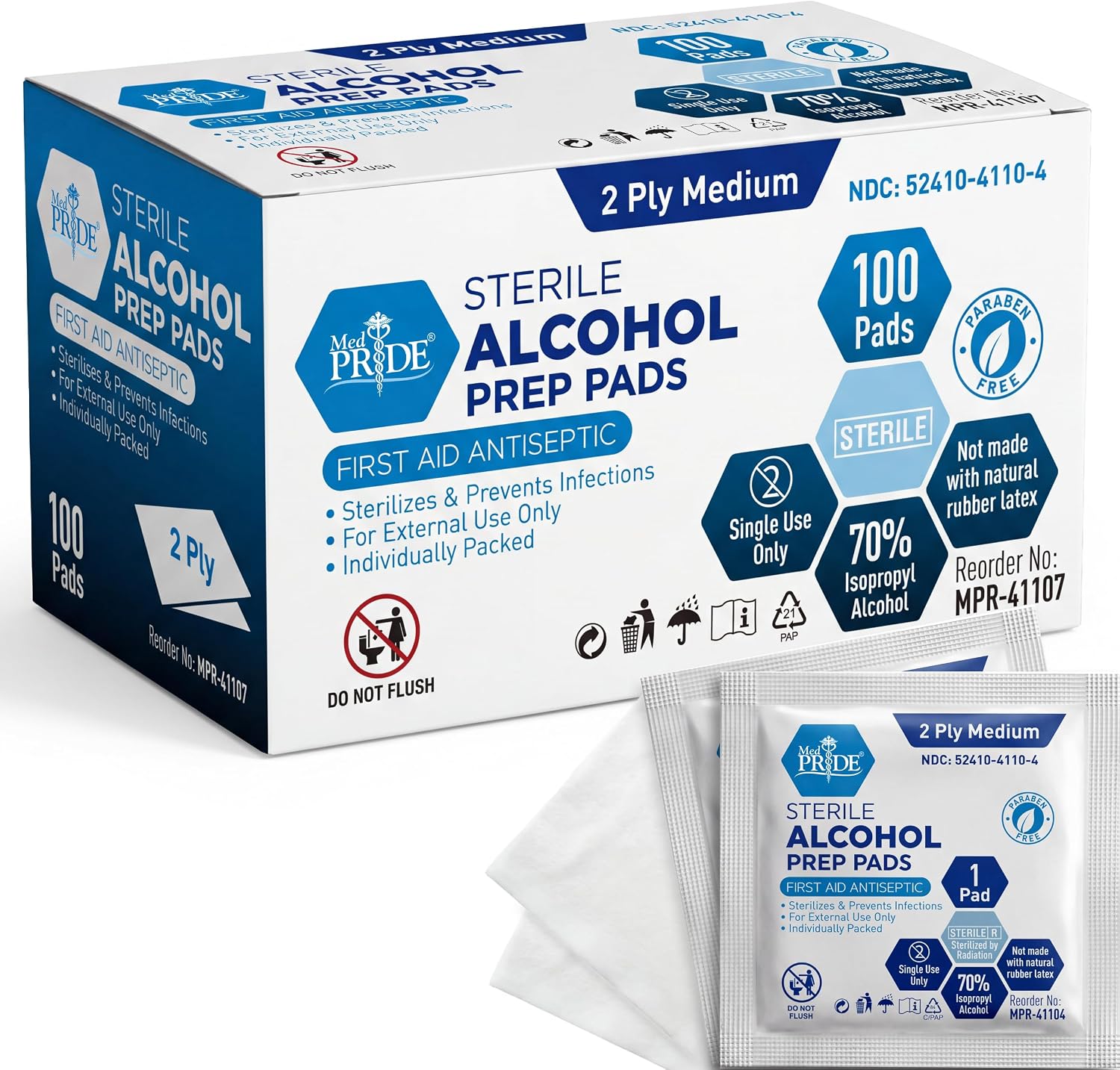 MED PRIDE Sterile Alcohol Prep Pads...