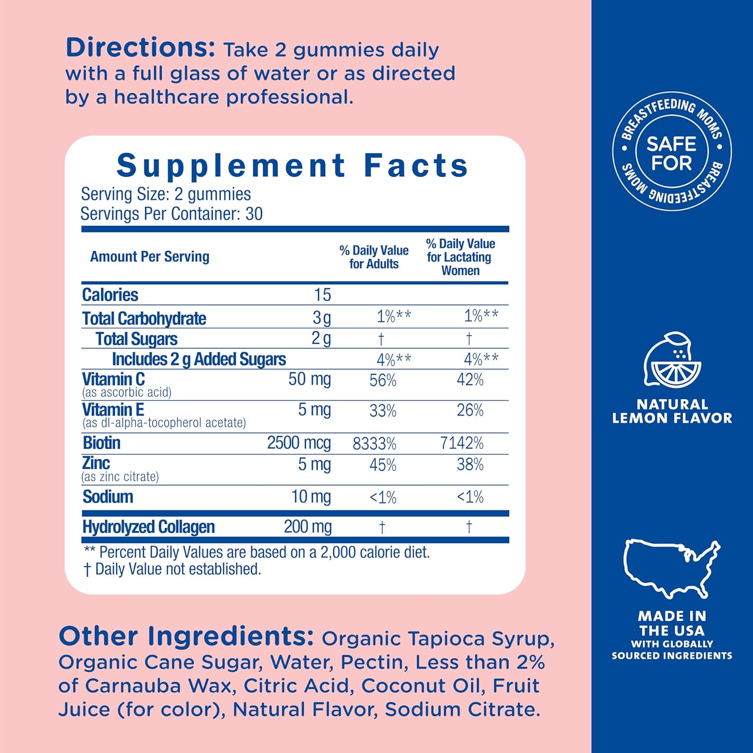 Mommy's Bliss Postnatal Support Reset My Body Gummies with Biotin & Collagen, Supports Postpartum Energy, Healing & Joint Health + Hair, Skin & Nails Health, Gluten Free, 60 Gummies (30 Servings) - Image 5
