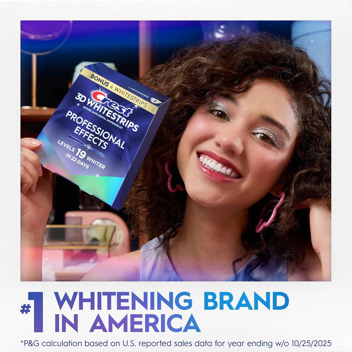 Crest Teeth Whitening Strips, Crest 3D Whitestrips Professional Effects, Enamel Safe Teeth Whitening Kit, 22 Treatments (44 Strips), Professional-Level Whitening, 19 Levels Whiter - Image 8