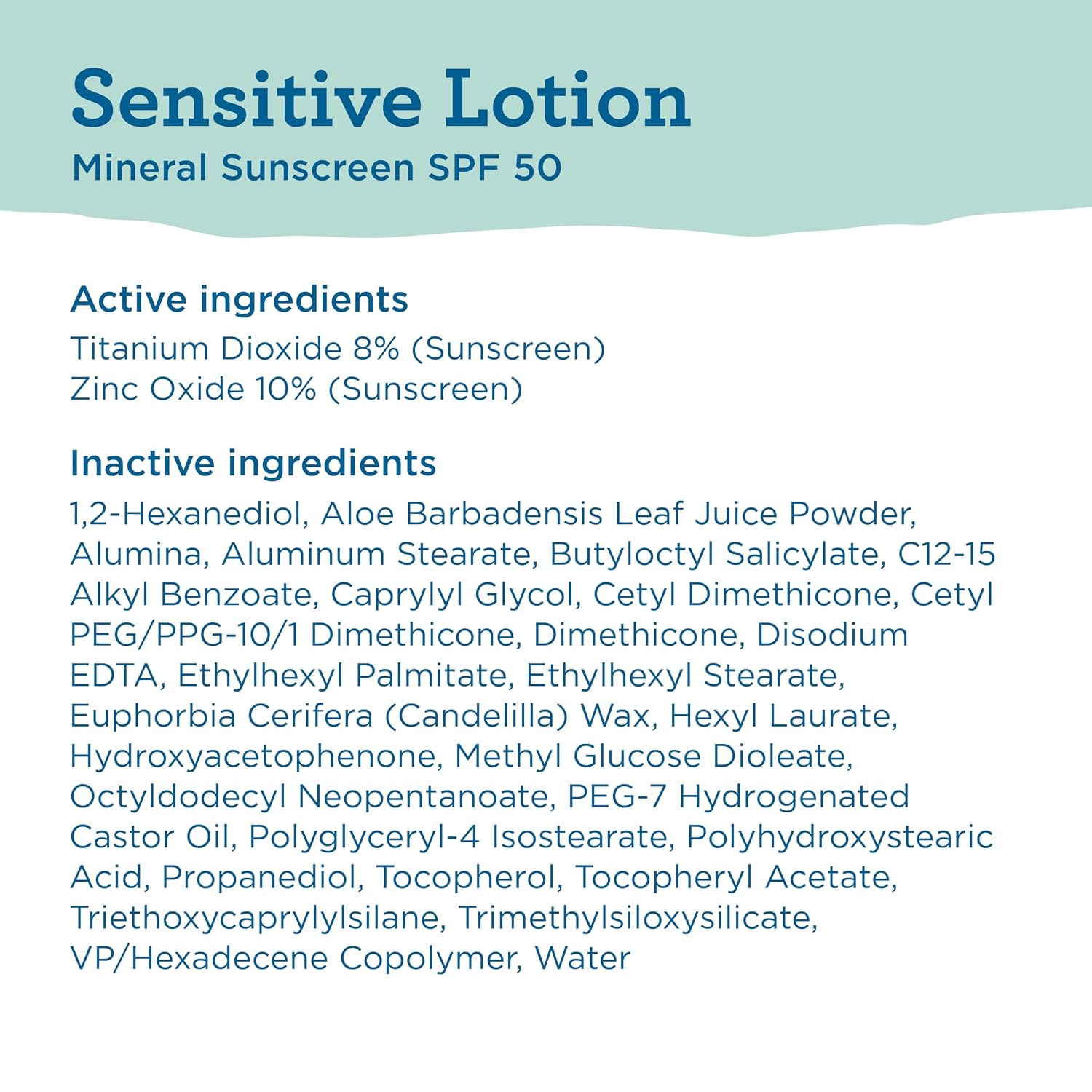 Blue Lizard Sensitive Mineral SPF 50 Sunscreen Lotion, 100% Mineral Sunscreen, UVA/UVB Protection, Infused with organic Aloe Vera, Soothes and Hydrates, 5 fl oz - Image 7