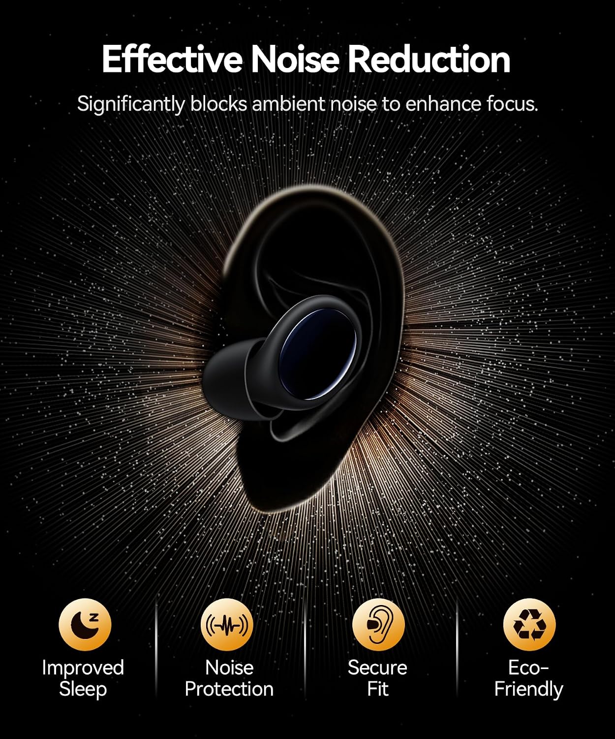 45dB Ear Plugs for Sleeping Noise Cancelling Ear Plugs for Noise Reduction & Snoring, Concerts, Earplugs for Sleep,Sider Sleepers Airplane, Silicone Earplugs Reusable Concert Ear Plug - Image 2