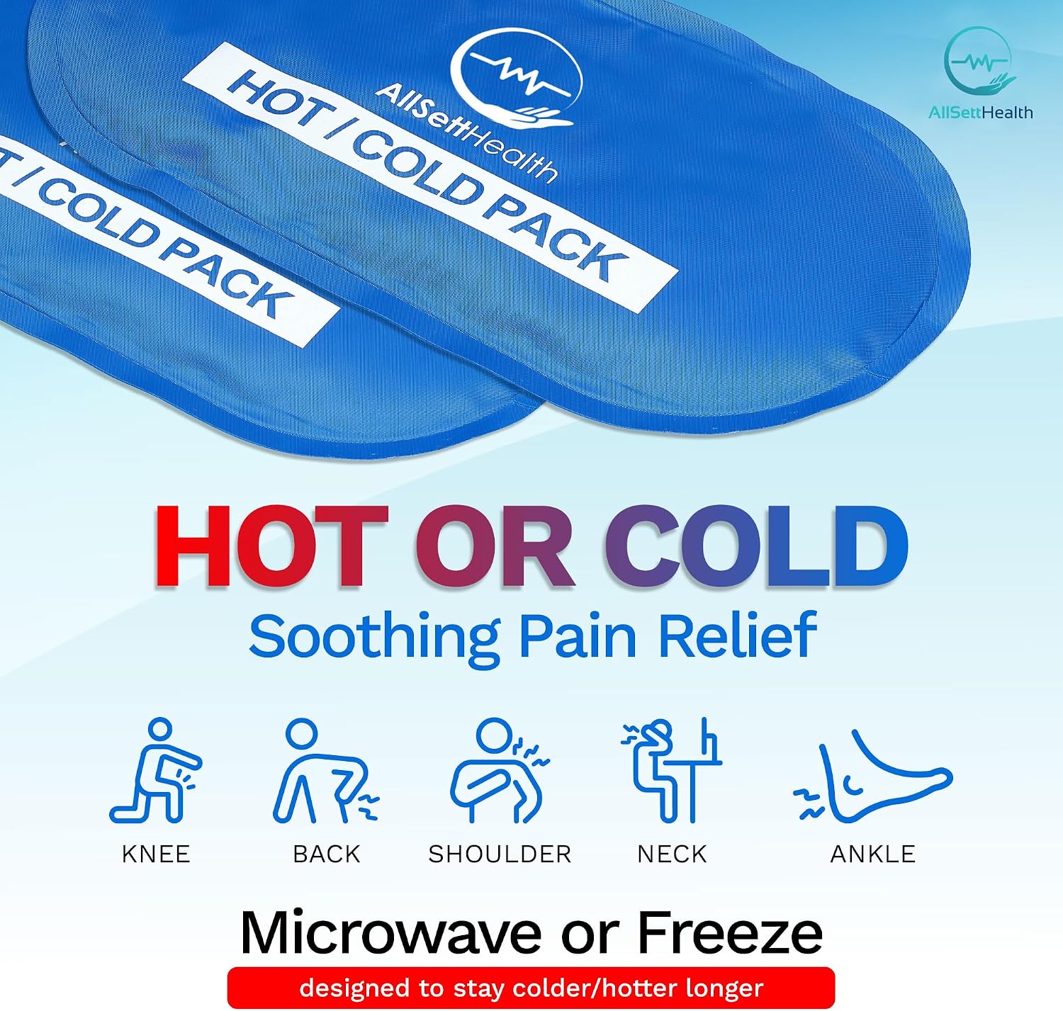 4 Pack Reusable Ice Packs for Injuries, Soft Gel Ice Packs for Sprains - Image 3