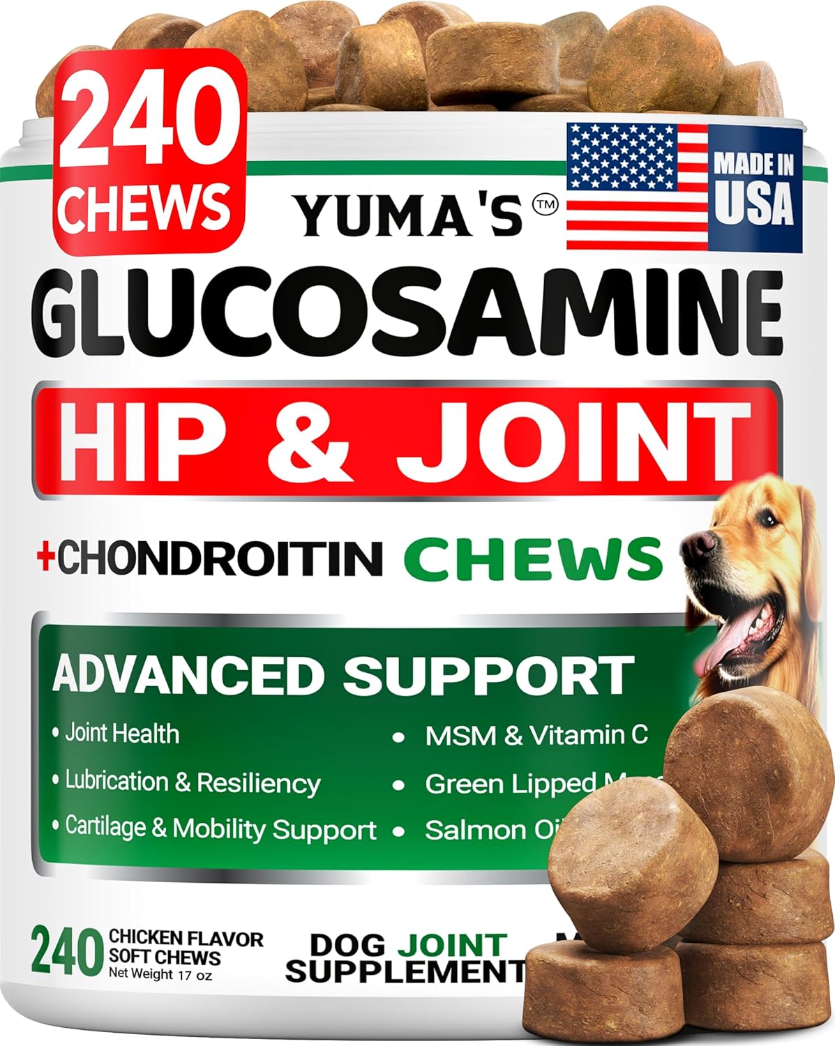 Glucosamine for Dogs – 240 Ch...