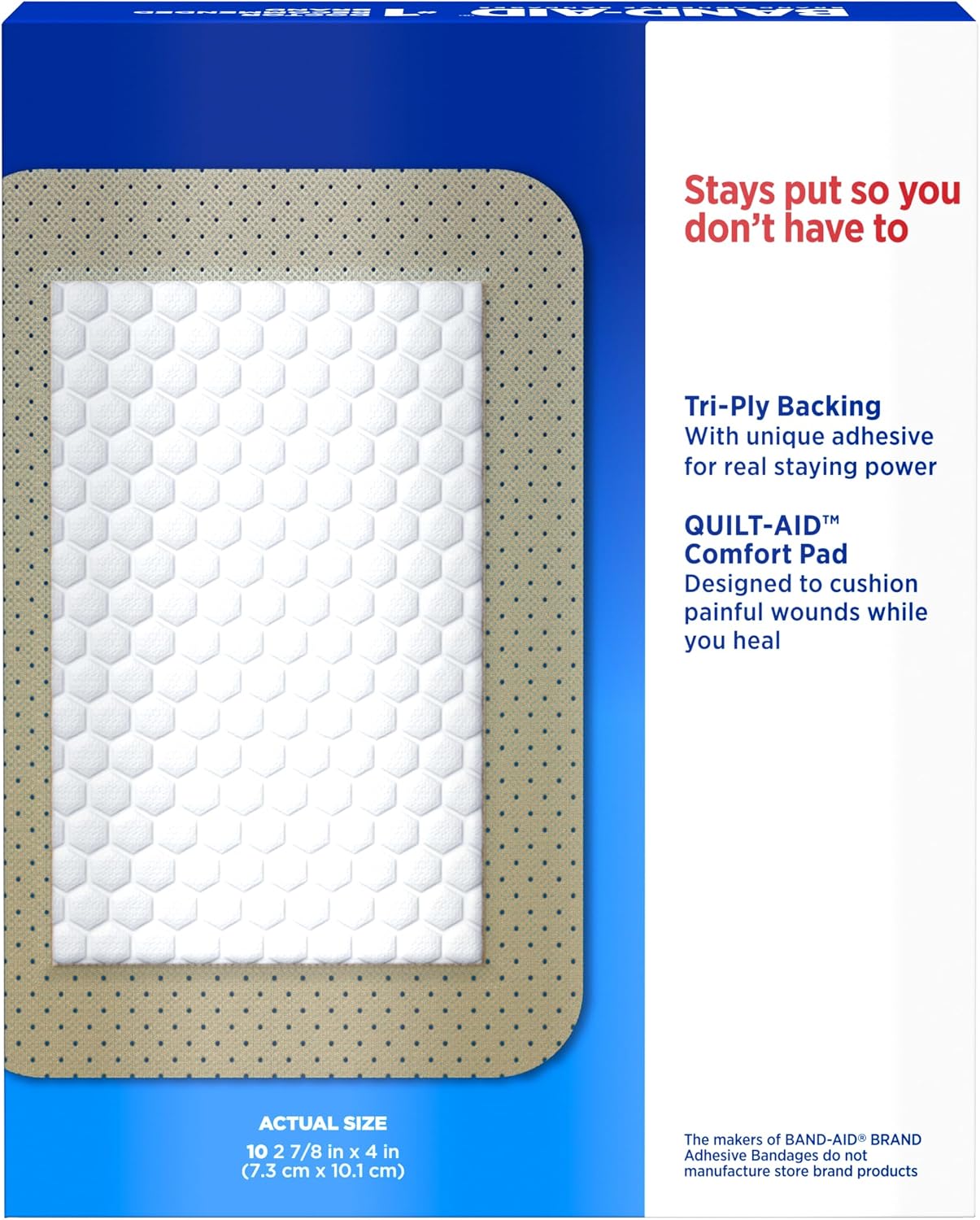 BAND-AID Brand Tru-Stay Sheer Adhesive Pads, Large Size, 10 Count | Lightweight Breathable Protection, Sterile Wound Care for Minor Cuts & Scrapes, First Aid Kit Essential, Dependable Bandages - Image 7
