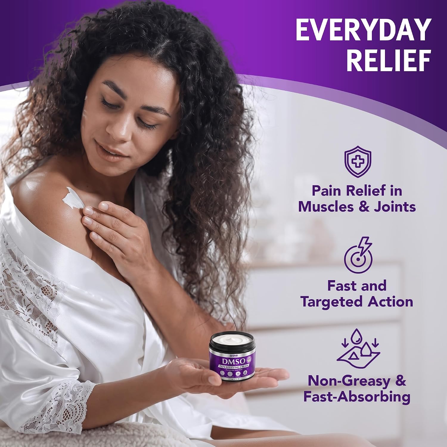 5Kind DMSO Cream for Pain Relief with Frankincense & Lavender 4 fl oz - 99.9% Pure DMSO Pharmaceutical Grade Cream - Aloe Vera, Magnesium & Arnica - Topical Muscle and Joint Pain Relief - Made in USA - Image 7