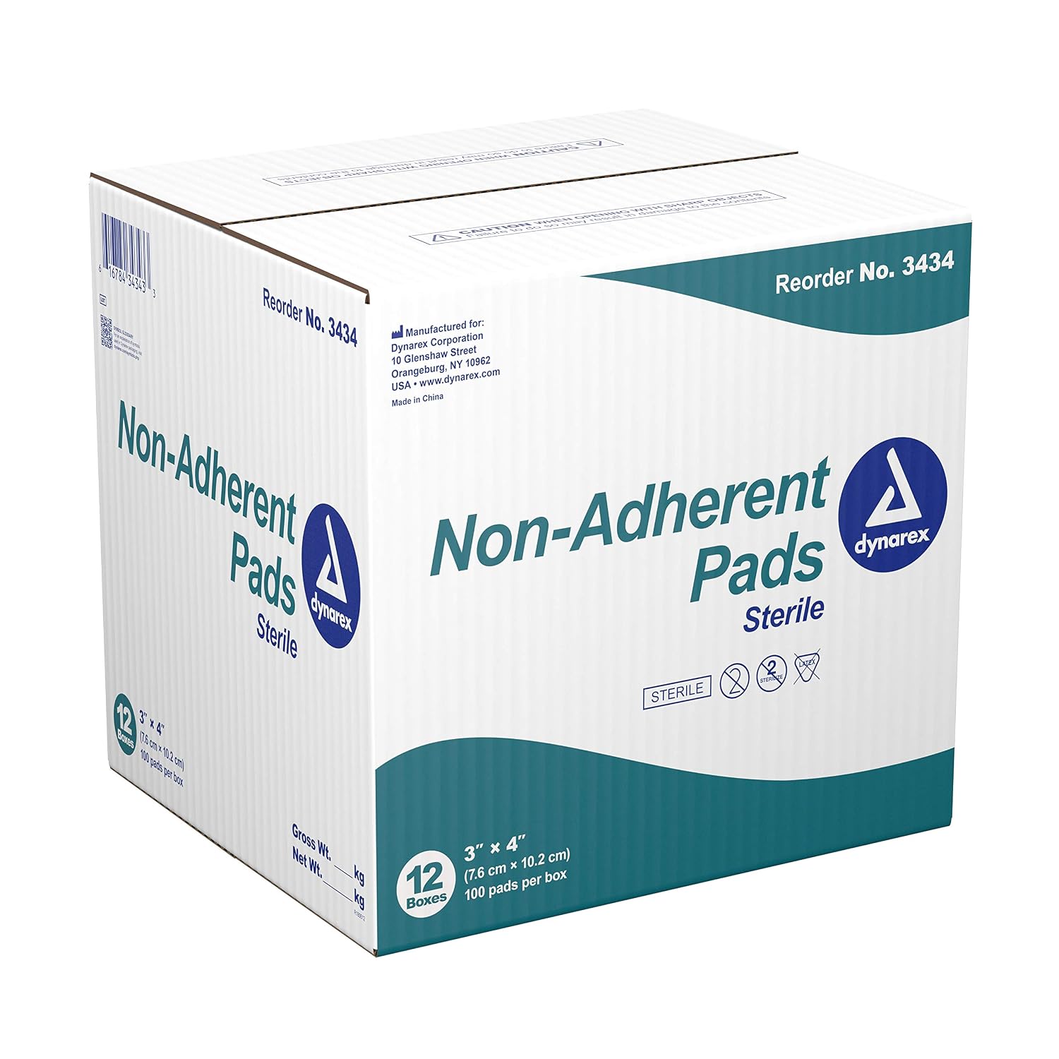 Dynarex Non-Adherent Pads-Sterile, Individually Packaged, Non-Stick Wound and Burn Care, Soft & Highly Absorbent, 3” x 4”, 1 Box of 100 Non-Adherent Pads-Sterile - Image 3