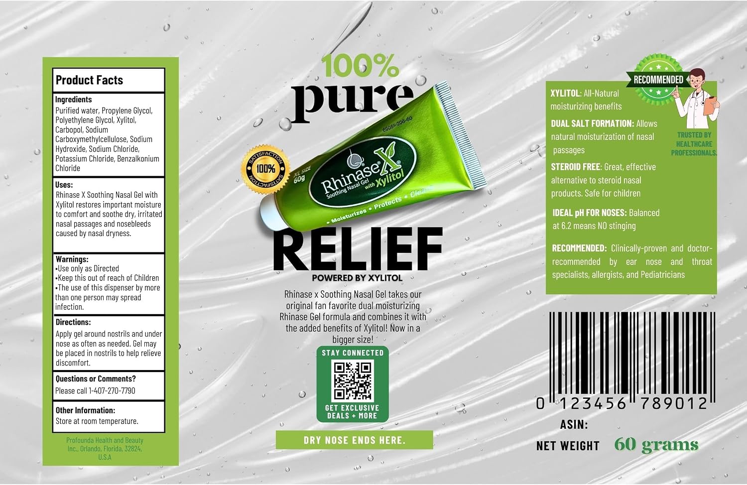 Rhinase X Nasal Gel | Long Lasting Symptom Relief from Nasal Dryness from Low Humidity and Allergy| Great for Travel Dryness Caused by Dry Nose. 60g - Image 3