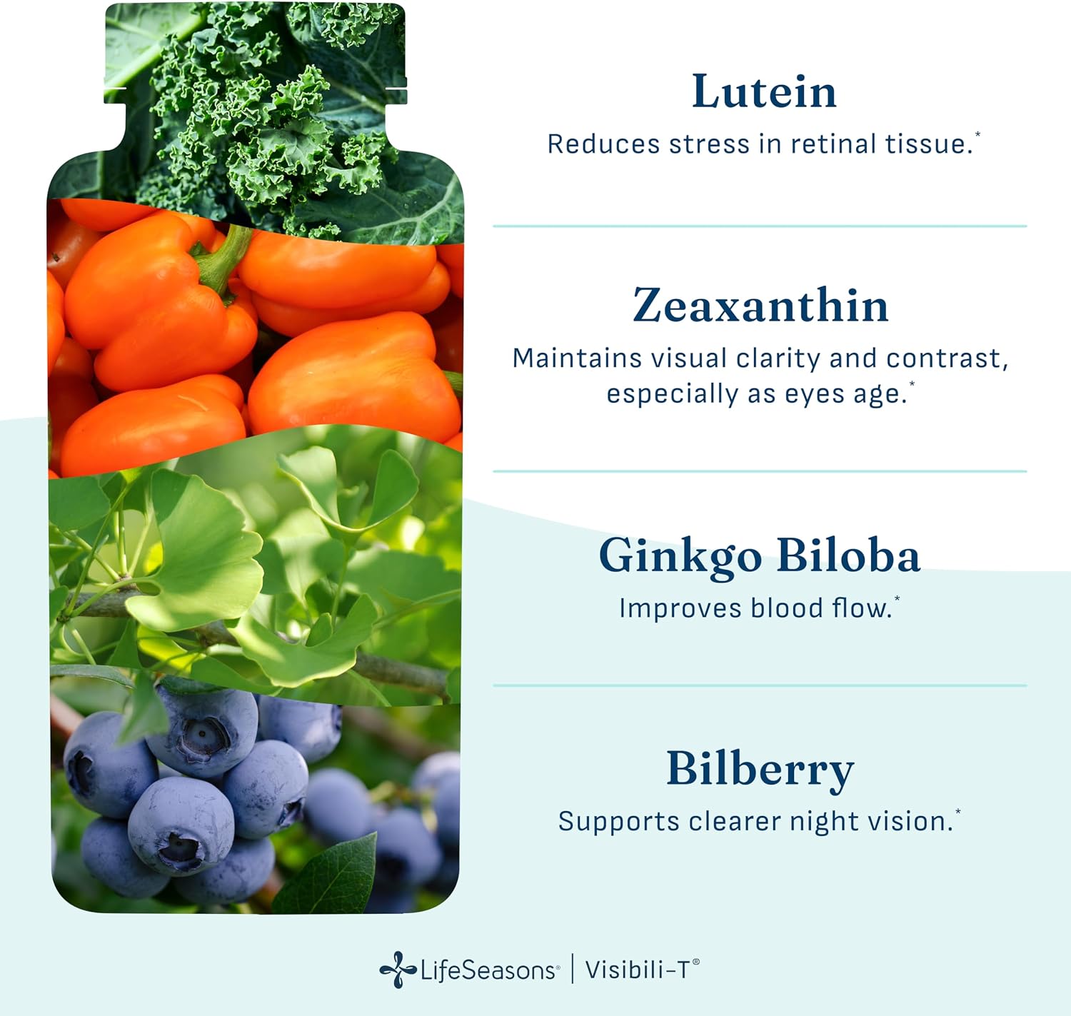 Visibili-T - Vitamin Supplement for Eye Health & Vision Support - Carrot Root, Chromium, Bilberry, Ginkgo Biloba, Grape Seed Extract, Lycopene, Vitamin A, Lutein & Zeaxanthin - 60 Capsules - Image 4