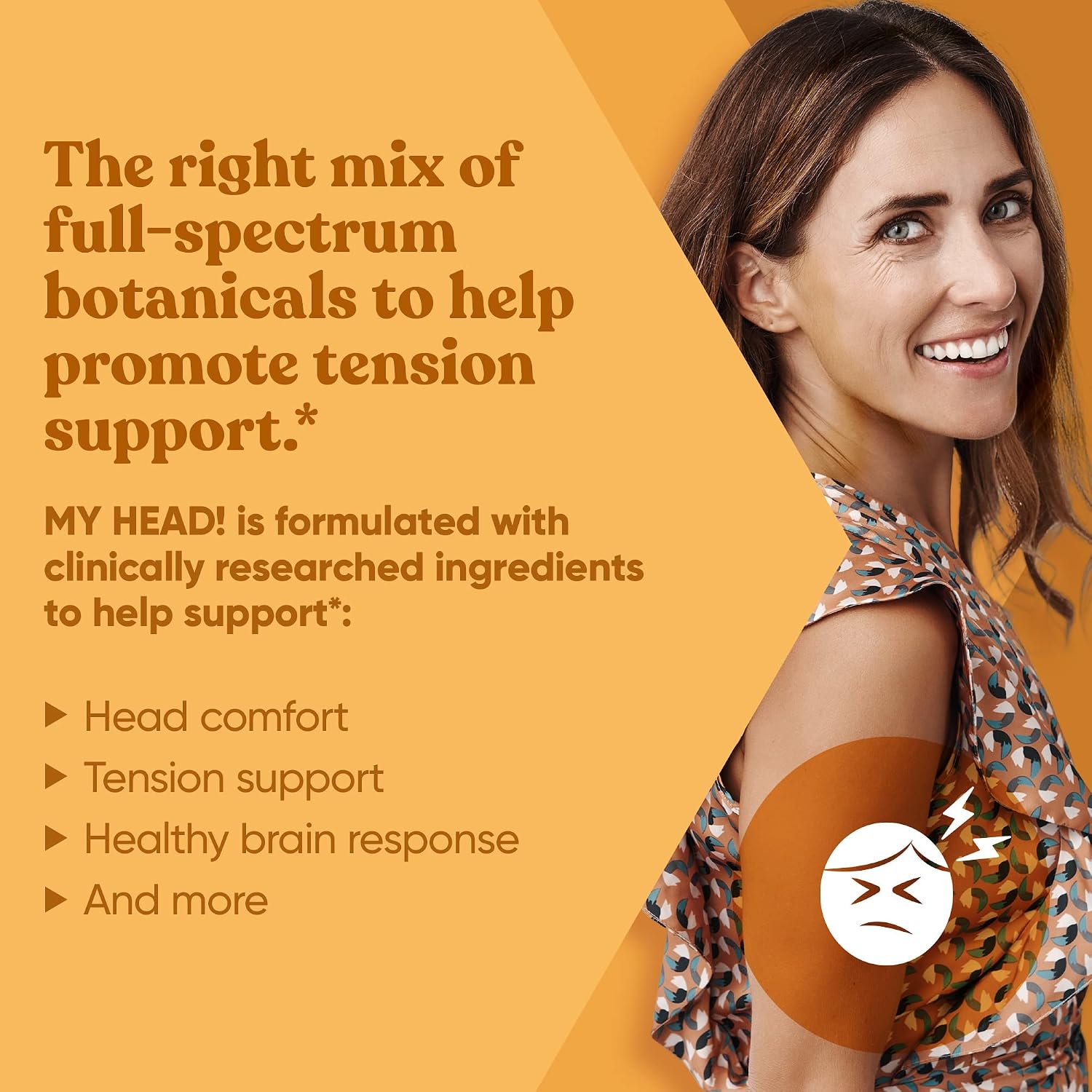 My Head! Headache Vitamins - Sensitivity, Tension, Comfort, Healthy Head Function for A Clear Mind - Fast acting Magnesium, Feverfew, Boswellia, Vitamin D, Ginger, & More - 60 Soft Capsules - Image 2