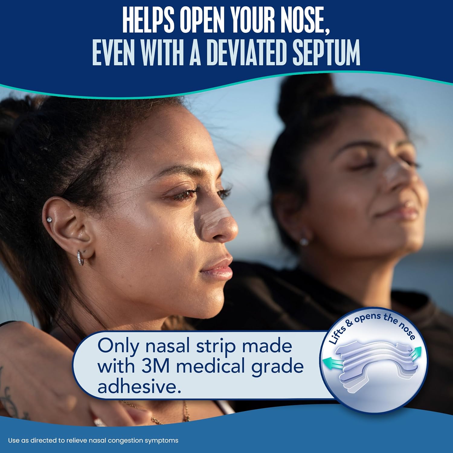 Breathe Right Nasal Strips, Extra Strength, Nasal Congestion, Clear, 26ct | Opens nose and increases nasal airflow, helps relieve nasal congestion for better breathing, drug-free, use anytime, anywhere - Image 7