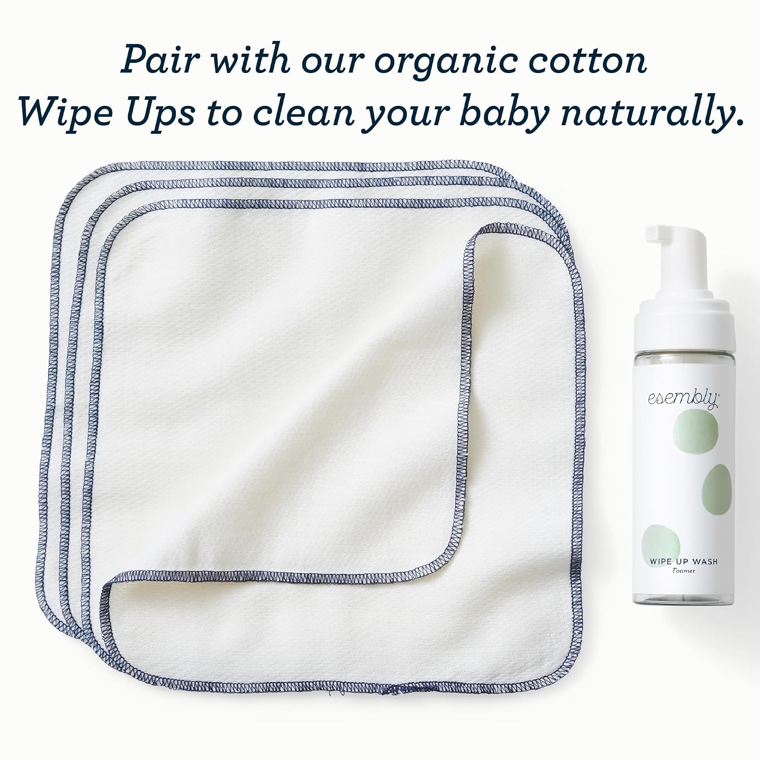 Esembly Wipe Up Wash Refill, Organic No-Rinse Foaming Wipes Solution, Natural Baby Wipe Solution for Reusable Wipes, Concentrate Refill Only, 8oz Bottle - Image 4