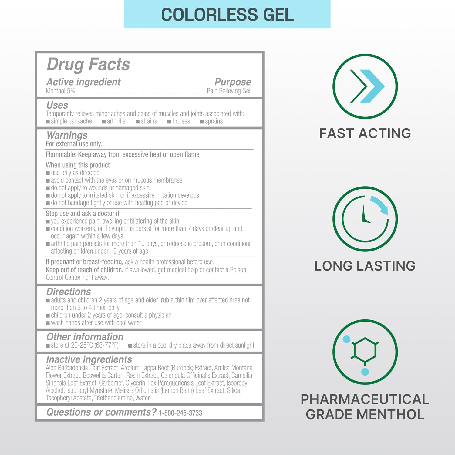 Biofreeze Professional Pain Relief Gel, Colorless Menthol Gel, 32 FL OZ - Image 5