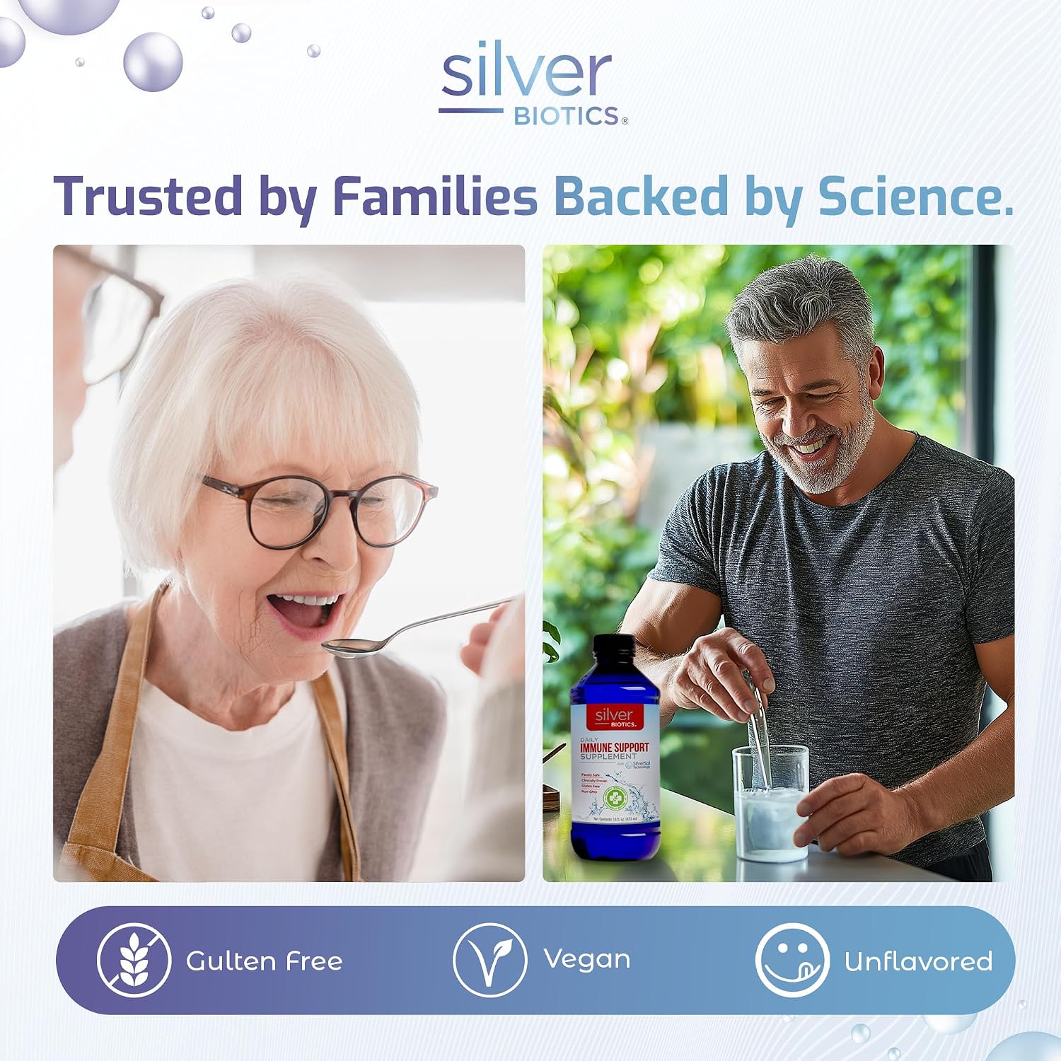 Silver Biotics SilverSol Ag₄O₄ 10 PPM Immune Support, 32 Fl Oz Immune Support | Advanced Silver Technology, Bio-Hacking Immune Building, Natural Support - Image 3