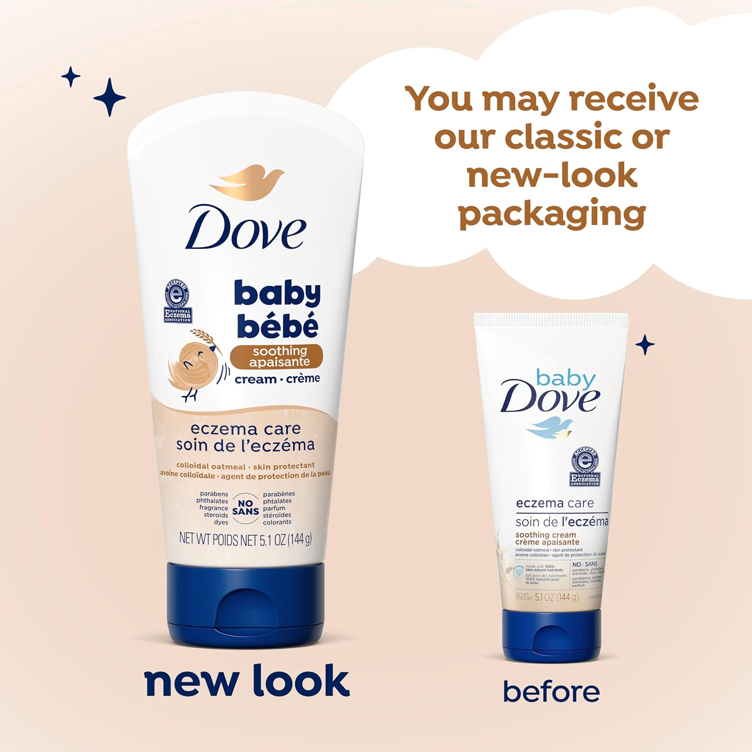 Dove Soothing Cream Eczema Care To Soothe Delicate Baby Skin No Artificial Perfume or Color, Paraben Free, Phthalate Free 5.1 oz - Image 3