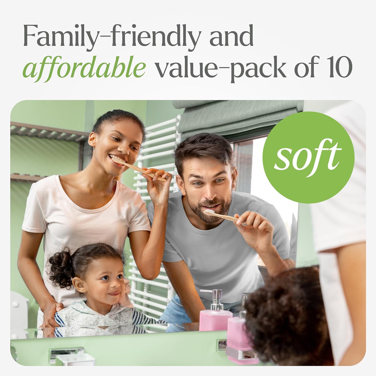 VIVAGO Bamboo Toothbrushes 10 Pack – Plant-Based Soft Bristles | Natural Toothbrush, Eco-Friendly, Wooden Toothbrush, BPA-Free - Image 7