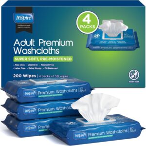 Inspire Adult Wet Wipes, Wash Cloth...