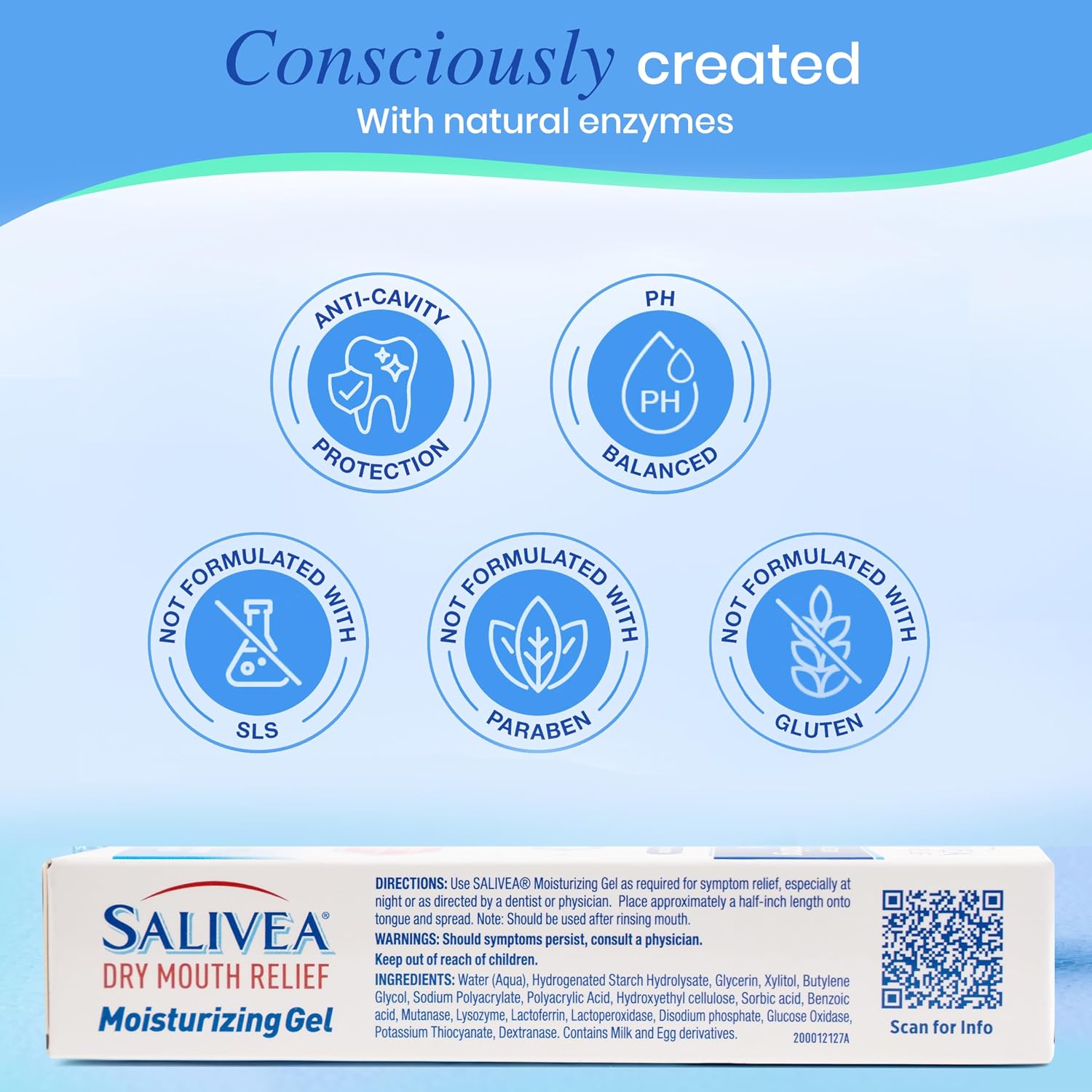 SALIVEA Soothing Dry Mouth Relief Gel Saliva Substitute 1 oz Tube Pack of 1 | Six natural salivary enzymes and advanced hydrating agents, alcohol free non irritating gentle comfort for oral dryness - Image 7