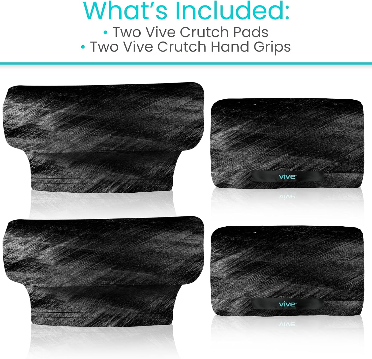 Vive Premium Crutch Pads & Hand Grips - Comfortable, Breathable | Machine Washable Padding - Moisture Wicking & Odor Reducing Pillow Accessory Covers for Adult & Youth Walking Crutches - Image 9