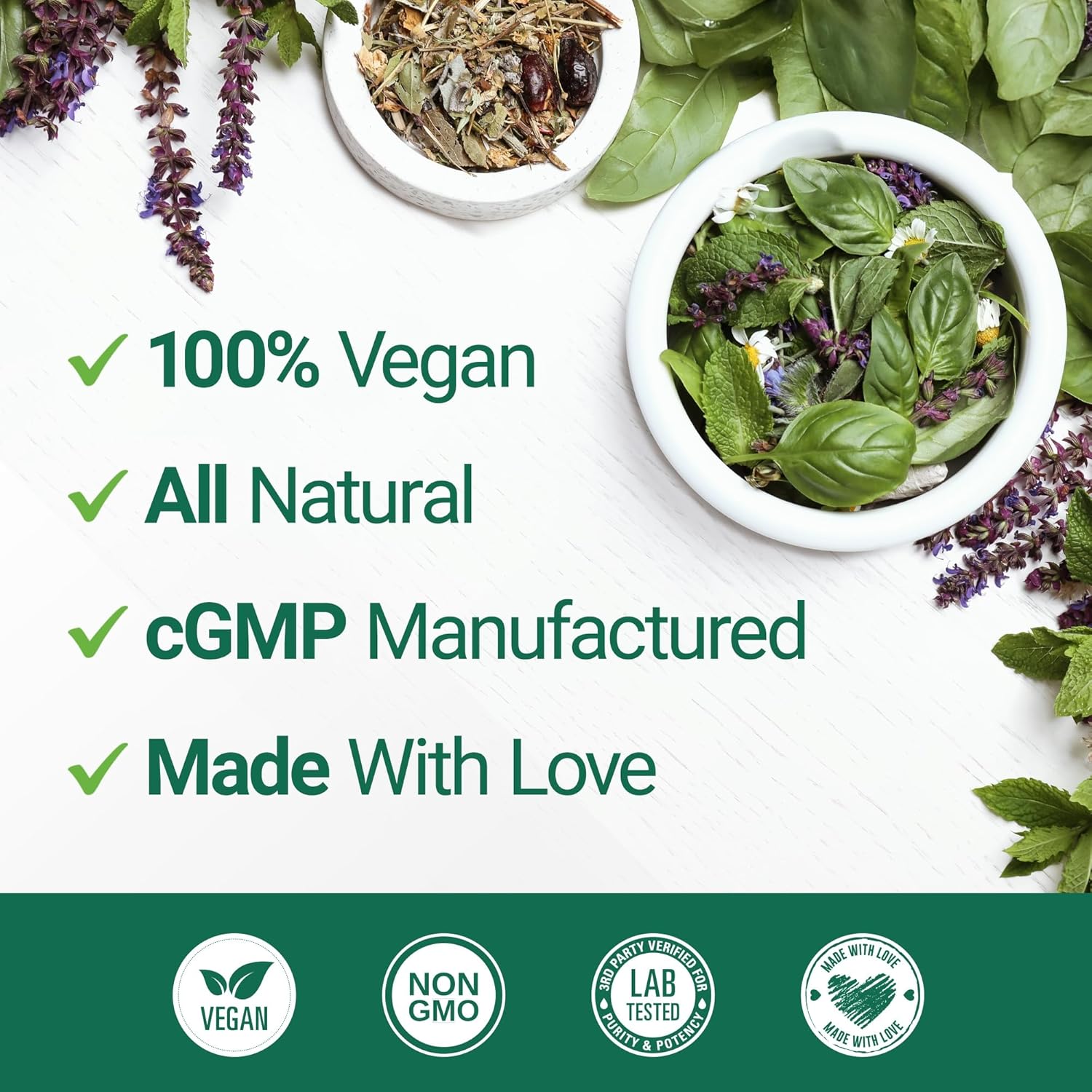 Nested Naturals Luna Melatonin-Free Sleep Supplement - Non-Habit Forming Herbal Sleep Supplement, Adult Bedtime Support, Help Sleeping w/Chamomile, Valerian, L-Theanine - 60 Vegan Capsules - Image 5