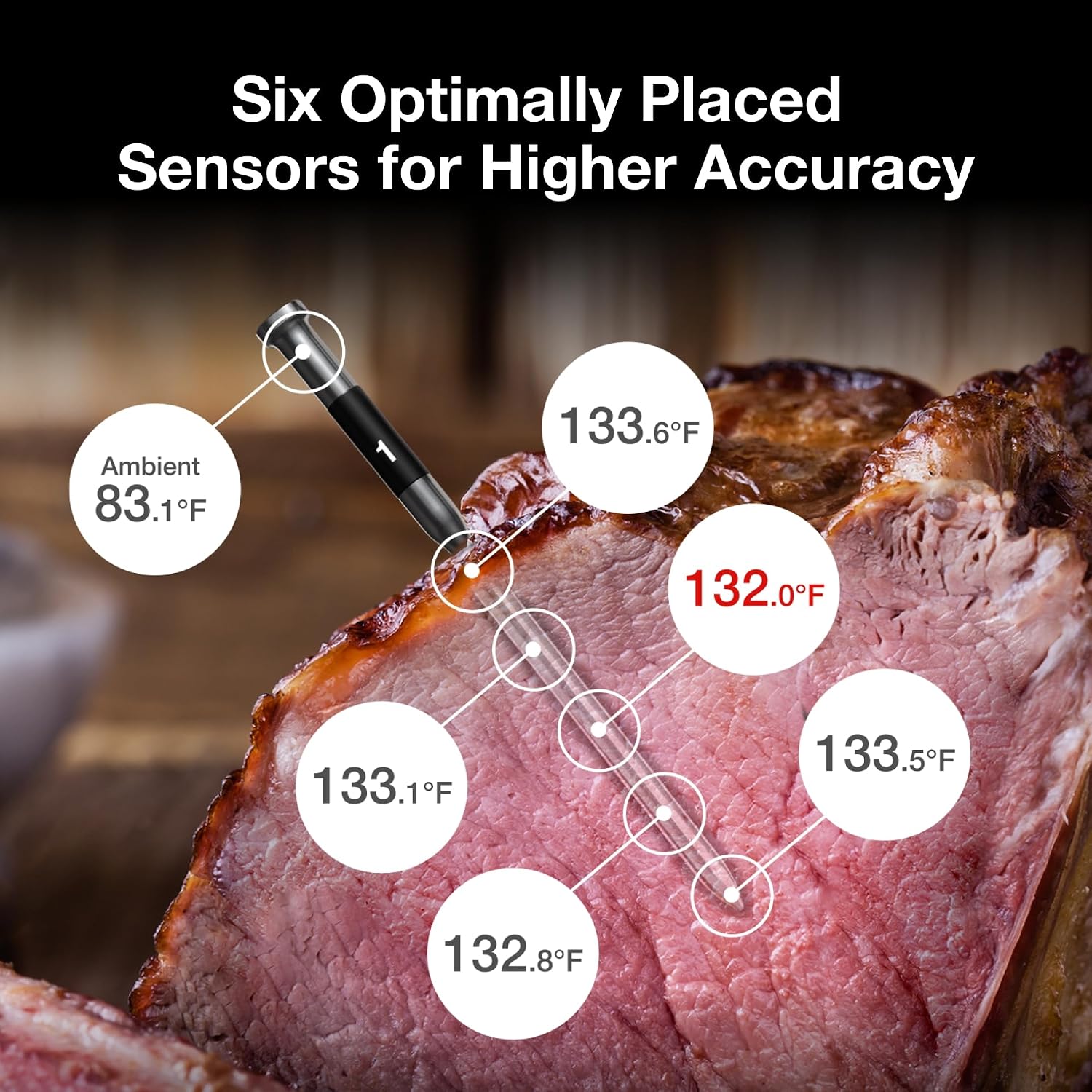 ThermoMaven WiFi Wireless Meat Thermometer, 2 Probes, Smart Base, 6 Sensors | Unlimted Monitor Range via APP, Commercial-Grade NIST Certified Accuracy, for Restaurant Kitchen, BBQ/Grill/Oven - Image 4