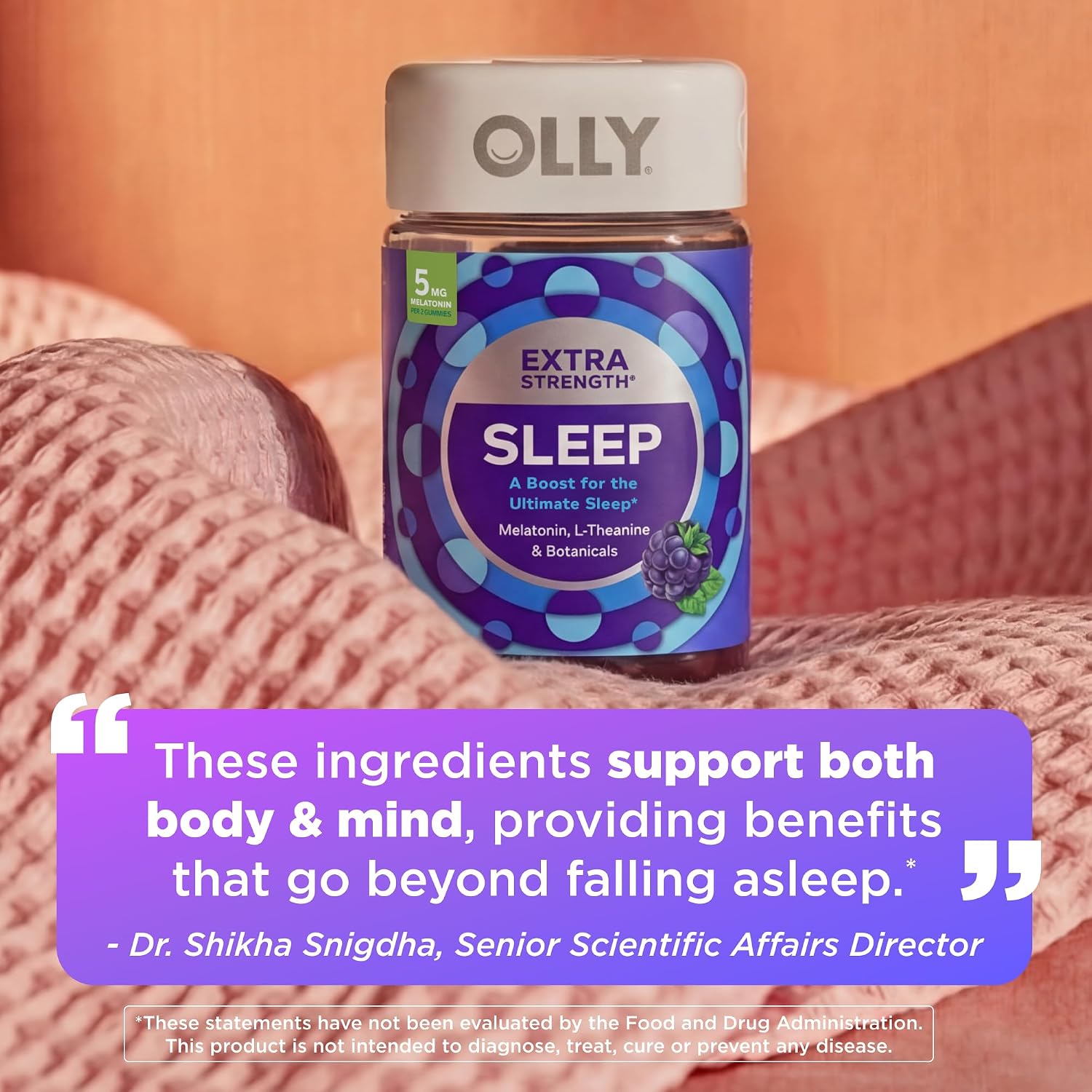 OLLY Extra Strength Sleep, Occasional Sleep Support Supplement - 70 Count - Image 3