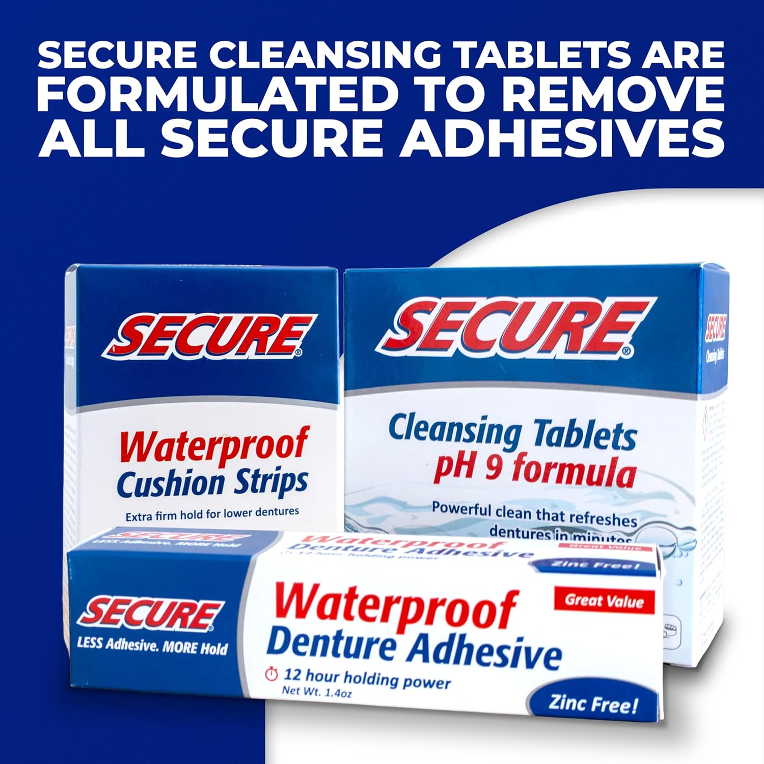 Secure Denture Adhesive Cream, Zinc Free Denture Glue, 1.4 oz | Waterproof Seal - Food Grade Ingredients - Less Adhesive, More Hold - Tube Lasts Up to 8 Weeks - Image 9