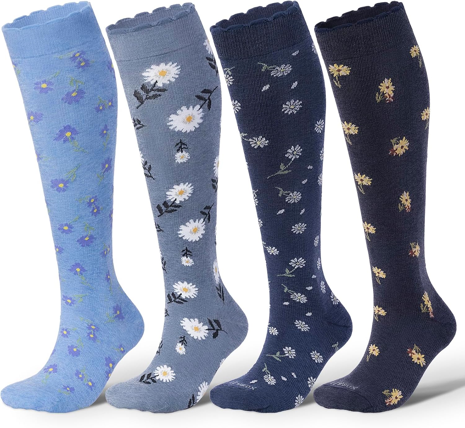 LEVSOX Cotton Compression Socks for...