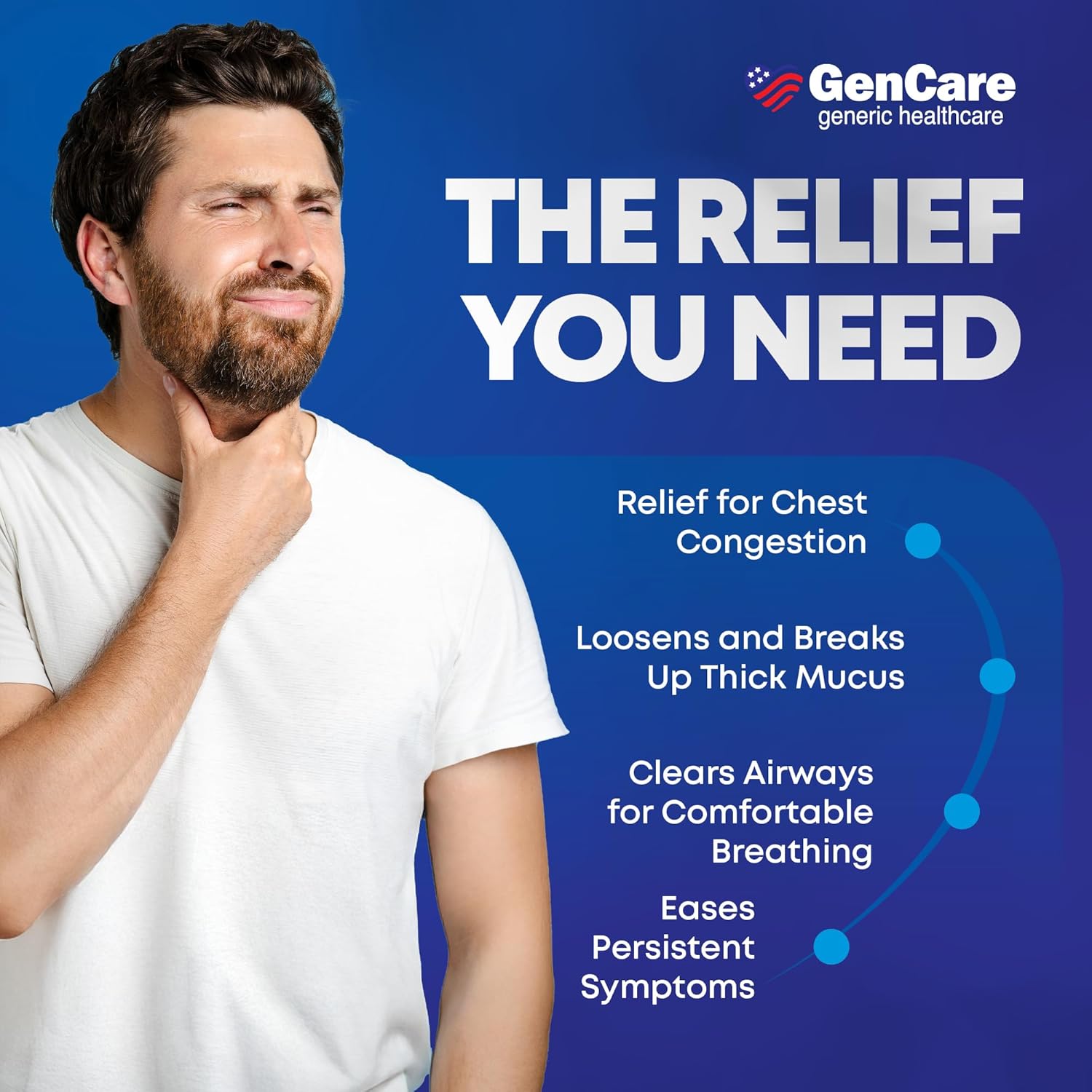 GenCare Mucus Relief Expectorant Guaifenesin 400mg, 200 Tablets | Compares to Mucinex; fast-acting expectorant, chest congestion relief - Image 5