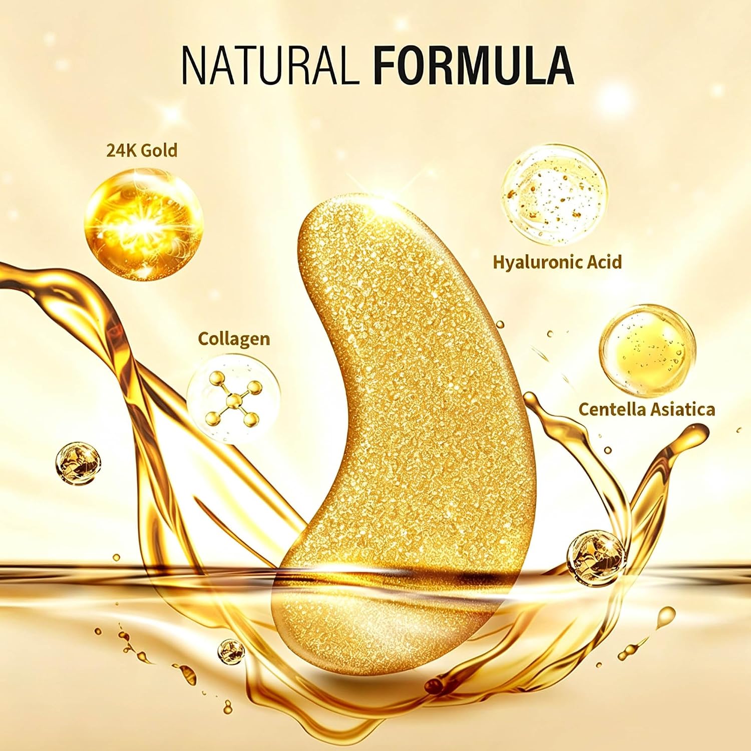 Maskiss 24K Gold Under Eye Patches (15 Pairs), Eye Mask, Collagen Skin Care Products, Eye Patches for Puffy Eyes, Eye Masks for Dark Circles and Puffiness - Image 4