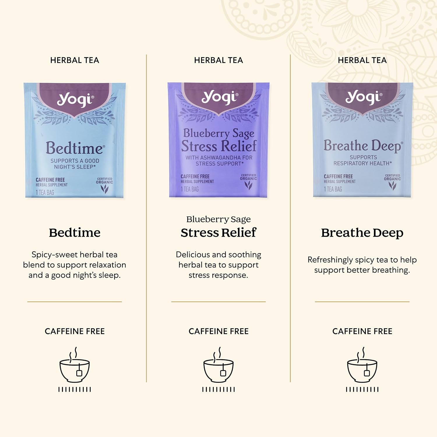Yogi Get Well Gift Box, 45 Tea Bags (5 Bags per Flavor) | Caffeine-Free Wellness and Immunity Variety Pack with 9 Delicious Herbal Teas, a Thoughtful Tea Gift Set - Image 3