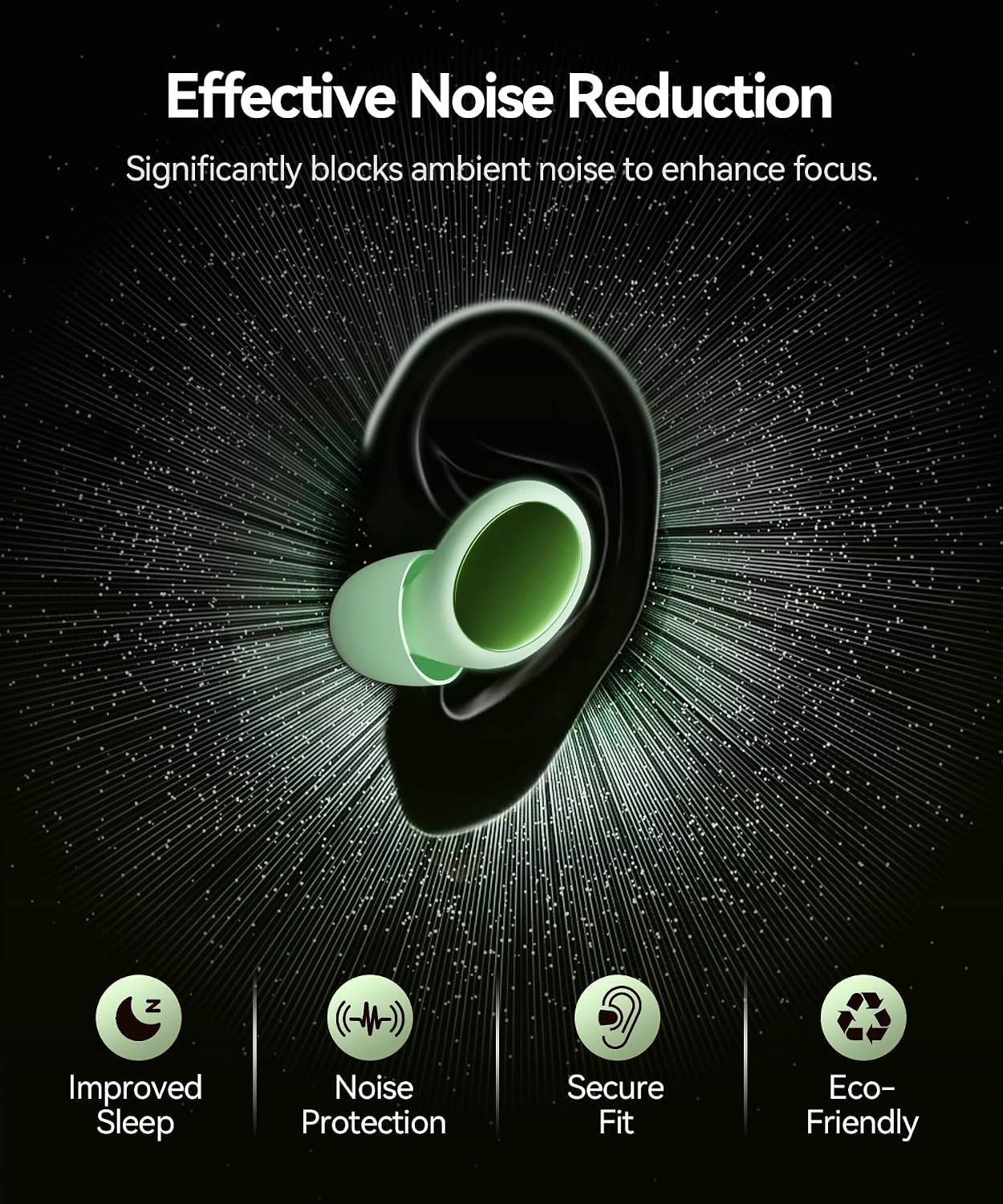 45dB Ear Plugs for Sleeping Noise Cancelling Ear Plugs for Noise Reduction & Snoring, Concerts, Earplugs for Sleep,Sider Sleepers Airplane, Silicone Earplugs Reusable Concert Ear Plug - Image 2