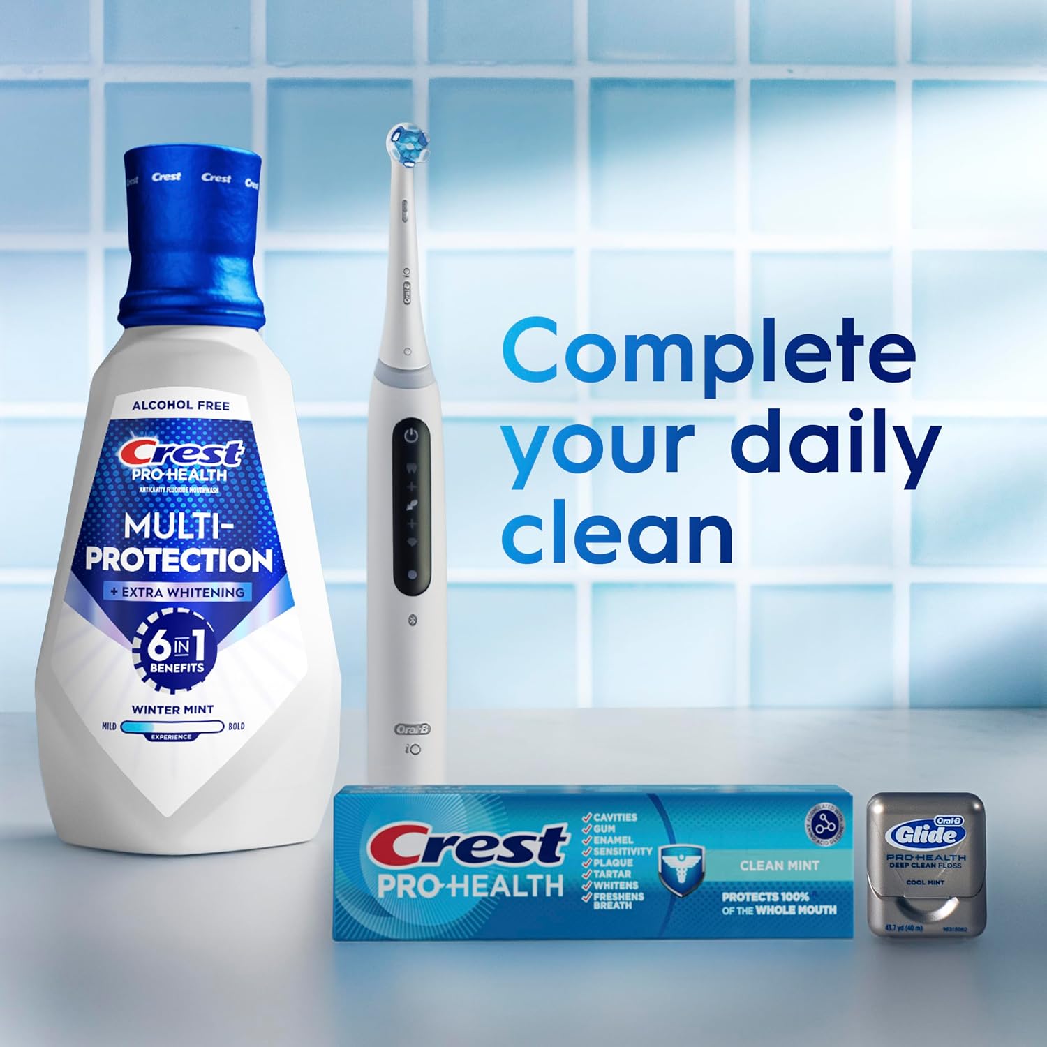 Crest Pro-Health Advanced Mouthwash, Alcohol Free, Extra Whitening, Energizing Mint Flavor, 946 mL (32 fl oz) - Image 10