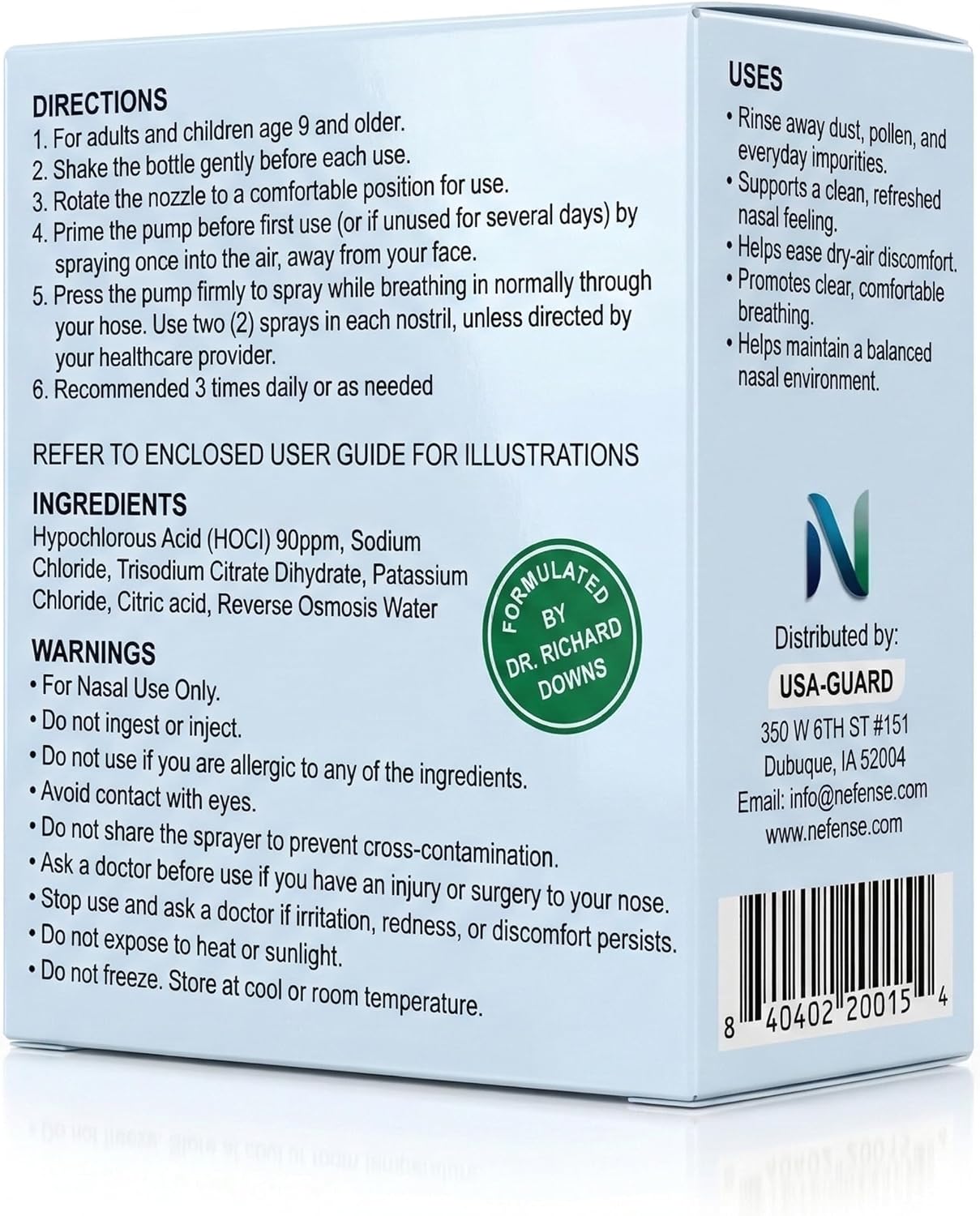HypoNasal Daily Nasal Spray, Doctor Approved Hypochlorous Acid Antimicrobial Spray Cleanses Irritants Causing Allergies Inflammation Congestion Snoring and Irritation, Deep Sleep, Opens Airways - Image 6
