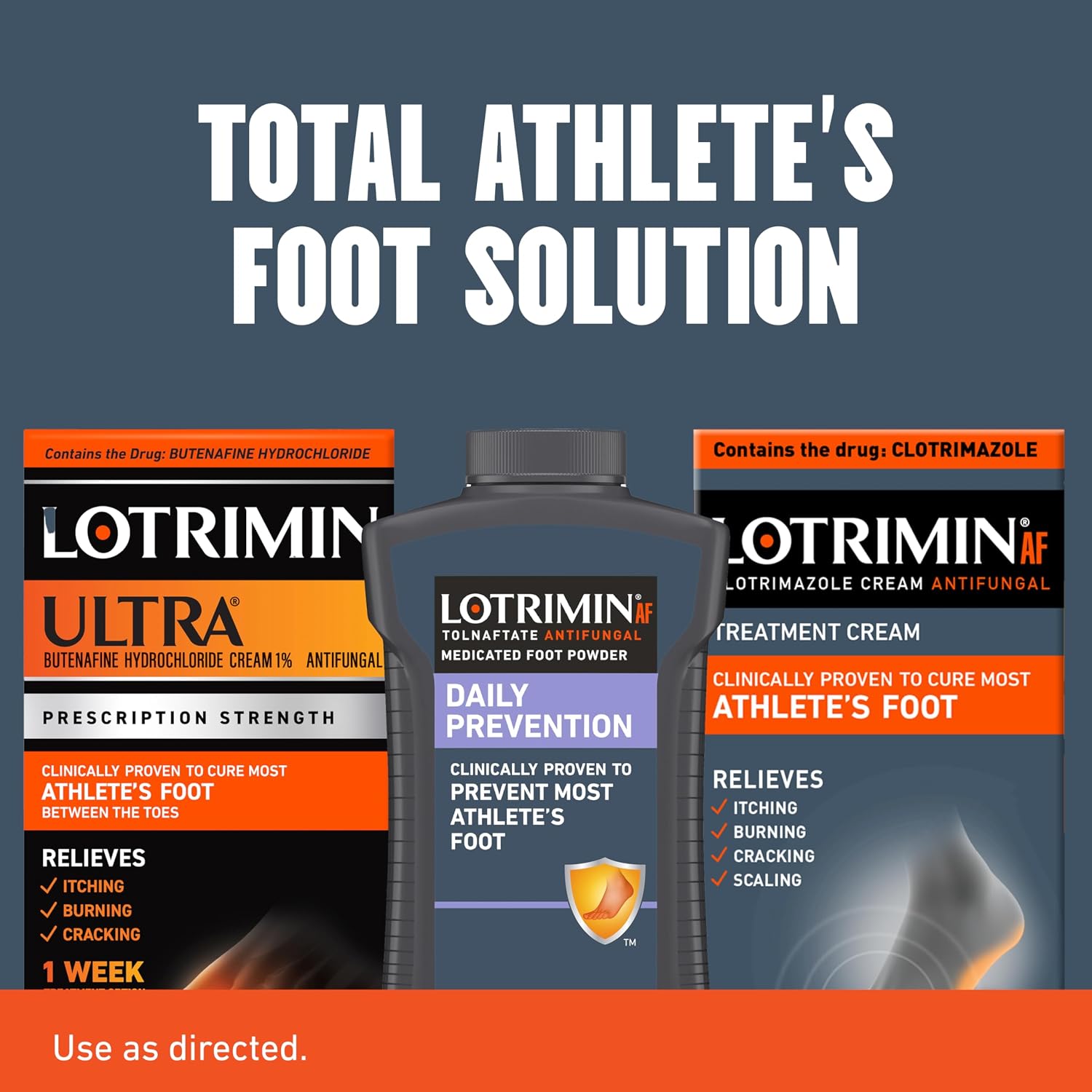 Lotrimin® AF Cream, Athlete's Foot 1% Clotrimazole Antifungal Cream Treatment, Clinically Proven Effective, 1.1 Ounce (New Look) - Image 6