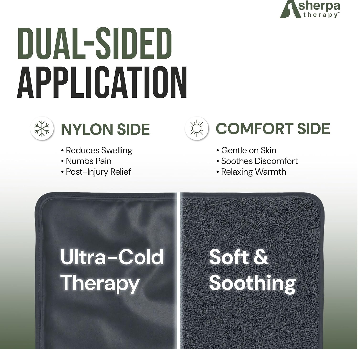 Flexible Hot and Cold Gel Pack, Large 11.5" x 14.5" | Reusable soft gel ice pack for injuries, recovery, dual-sided plush, medical grade for back, shoulder & muscle relief, grey - Image 5