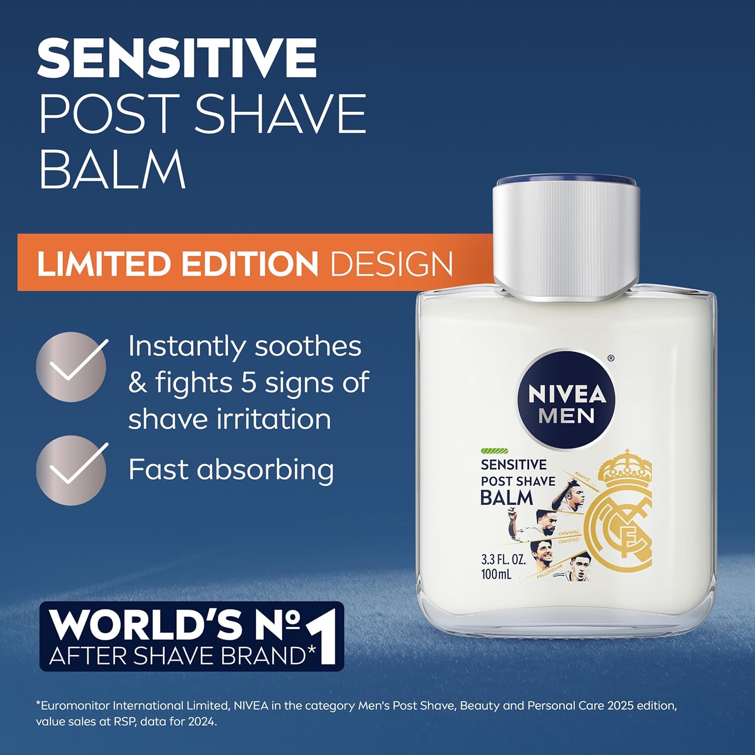 NIVEA MEN Sensitive Post Shave Balm, After Shave Balm for Men, 3.3 FL OZ - Image 3