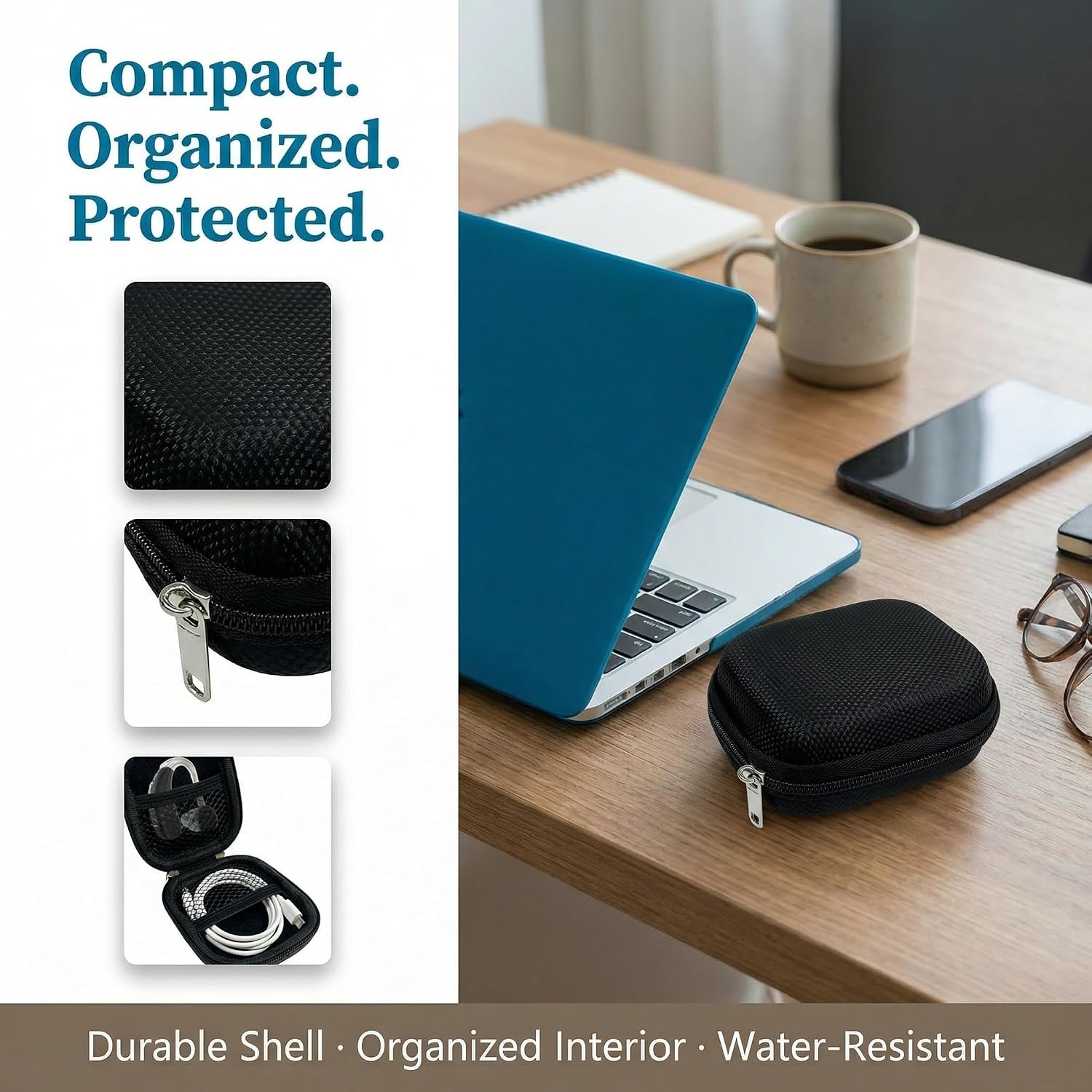 Hearing Aid Case Storage and Travel Hard Carrying Pocket for Ear Gear Small Waterproof Pouch with Mesh Universal Hearing Aid Covers and Accessories Battery Holder Cases for Women and Men - Image 5