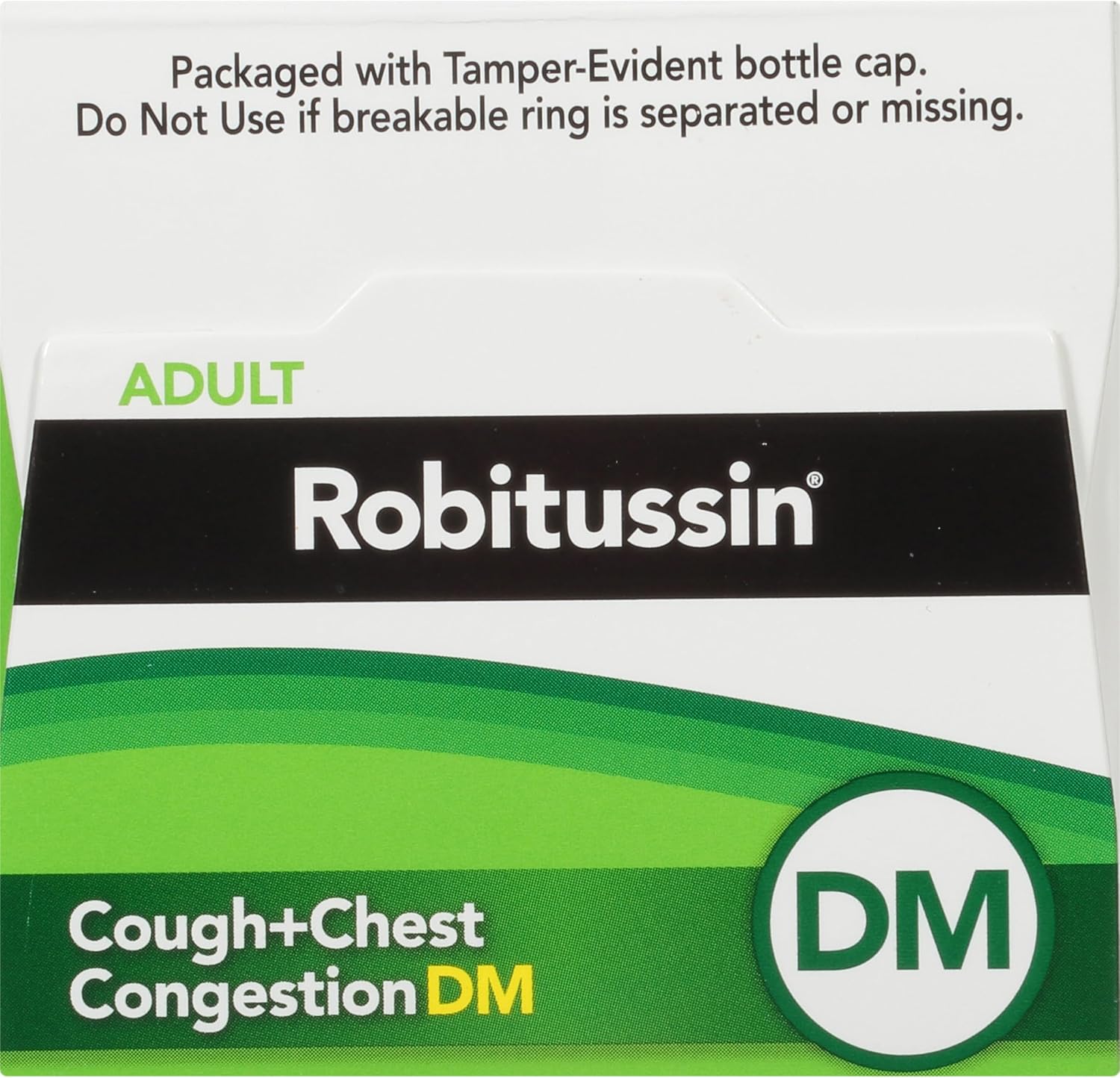 Robitussin DM Cough and Chest Congestion, Raspberry, 8 fl oz | Adult Cough Suppressant and Expectorant, Cough Plus Chest Congestion, Thins and Loosens Mucus, Fast and Effective Relief - Image 11