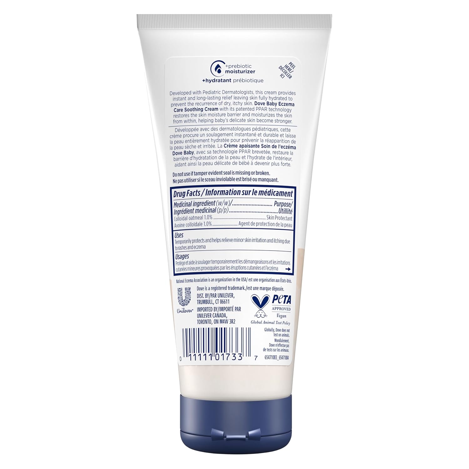 Dove Soothing Cream Eczema Care To Soothe Delicate Baby Skin No Artificial Perfume or Color, Paraben Free, Phthalate Free 5.1 oz - Image 2