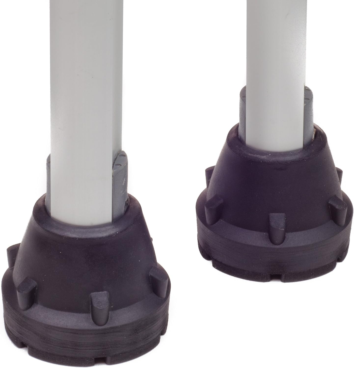 Black Crutch Tips & Cane Tip (Pair of 2) – 1 Size Fits All 3/4" 7/8” Inch - Extreme Grip Heavy Duty Universal Sizing Crutches Shafts Longest Lasting High Performance Rubber Non-Slip - Image 5
