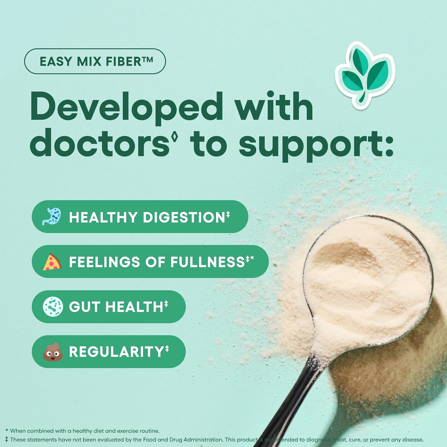 Physician's CHOICE Easy Mix Fiber for GLP-1 Support - No Grit & Sugar Free - Daily Prebiotic Soluble Fiber Powder Supplement - Digestive Health & Regularity - for Women and Men - Unflavored - 7.1oz - Image 6
