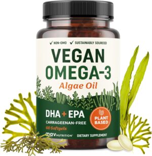 Vegan Omega 3 Algae Oil, Plant Base...