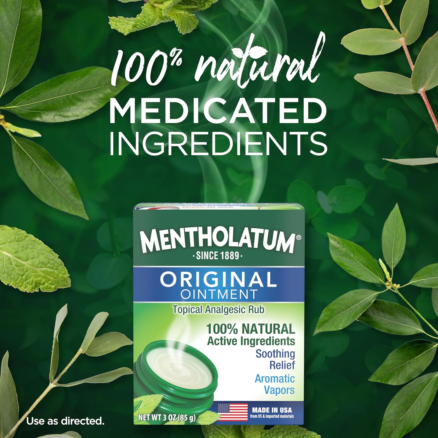 Mentholatum Original Vapor Chest Rub, Topical Analgesic Ointment, Vapors Soothe Nasal Passages & Relieve Chest and Muscle Aches Due To Cold & Cough, All-Natural Medicated Ingredients, 3.0 oz - Image 8