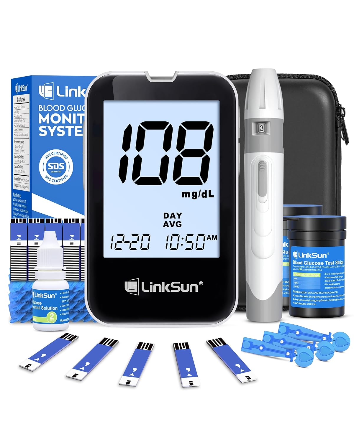 LinkSun Blood Sugar Testing Kit, 10...